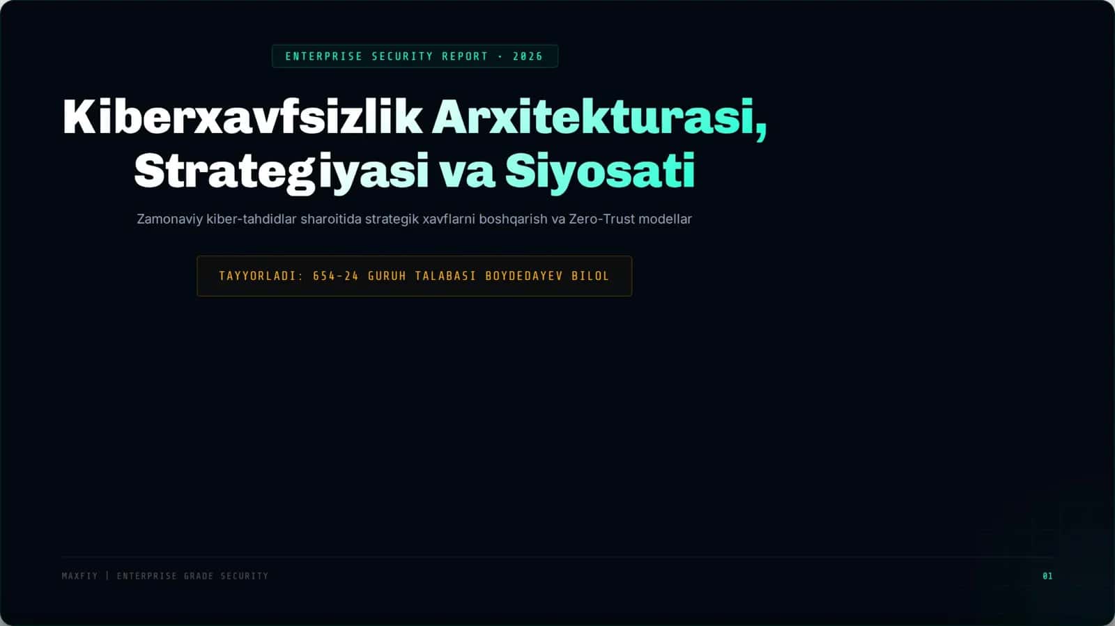 Kiberxavfsizlik Arxitekturasi 1