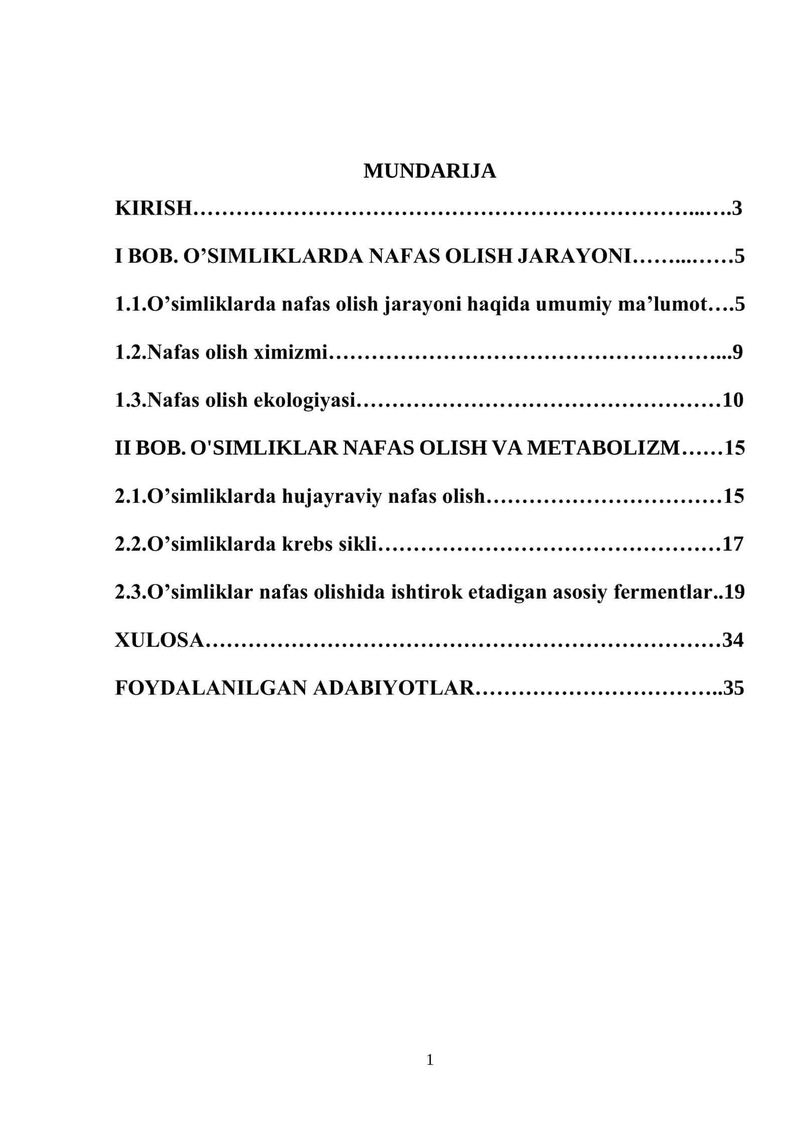 O'SIMLIKLARDA NAFAS OLISH JARAYONI 1