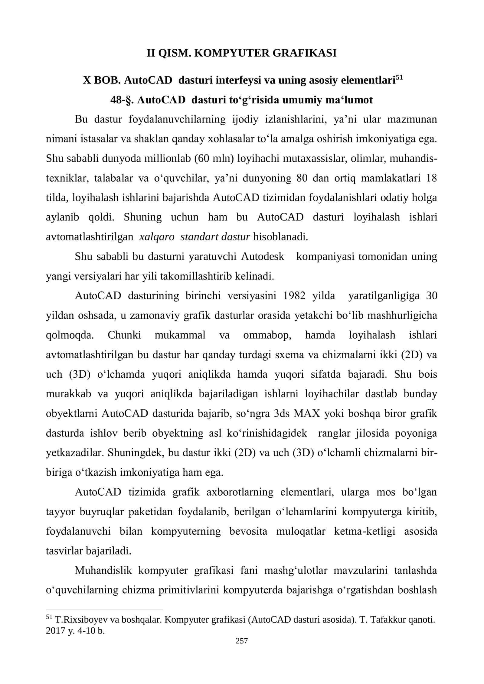 AutoCAD dasturi 1