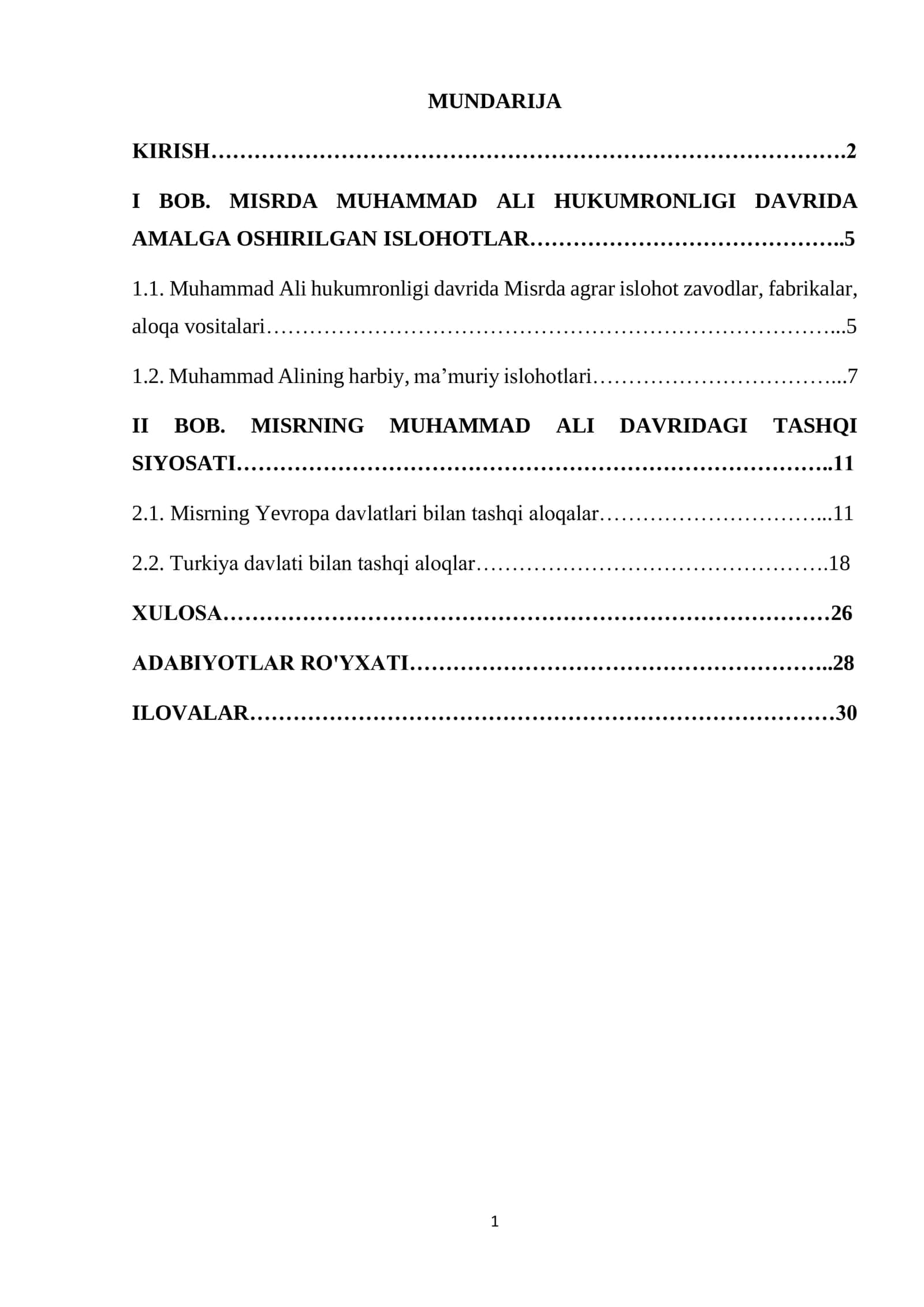 MISR MUHAMMAD ALI HUKUMRONLIGI DAVRIDA 1