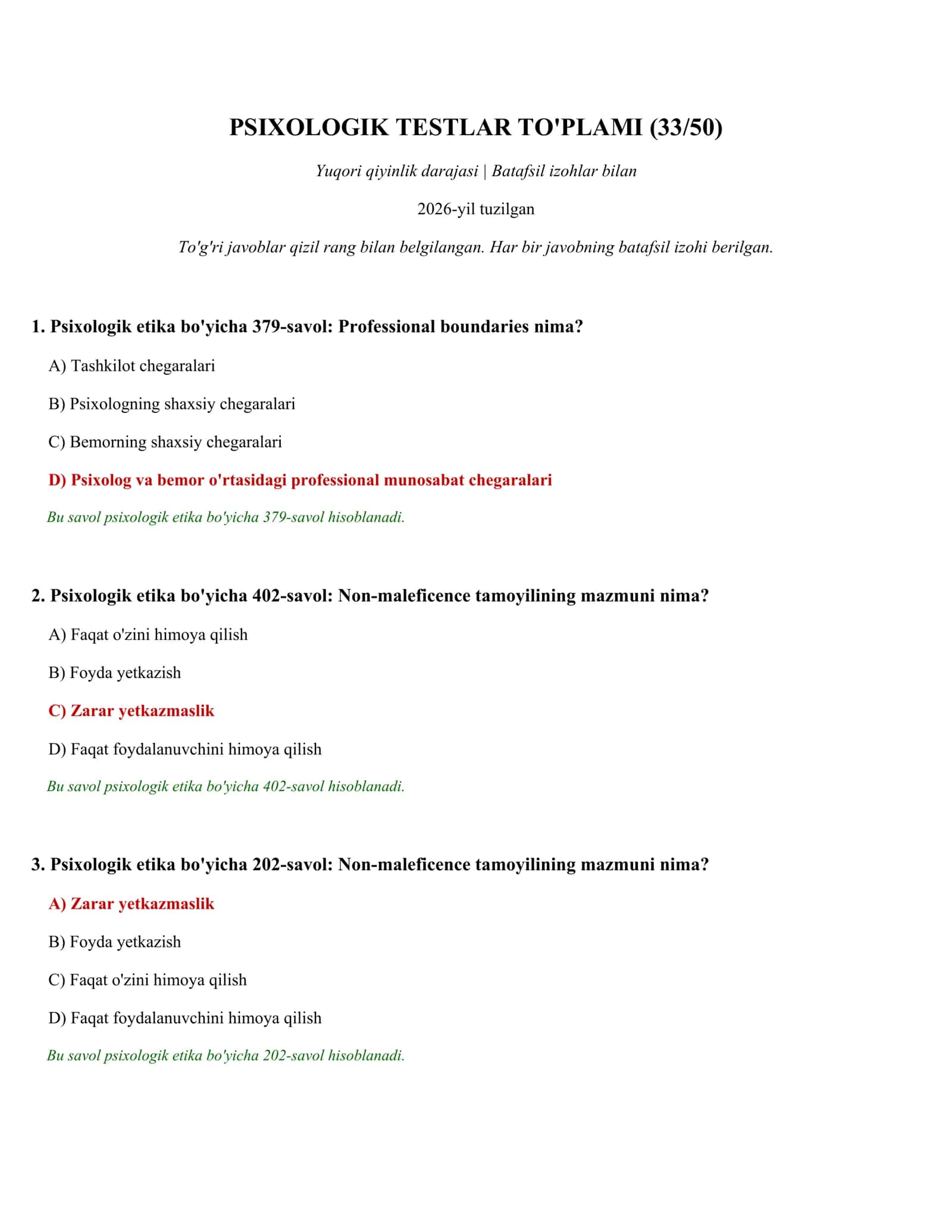 PSIXOLOGIK TESTLAR TO'PLAMI (33/50) 1