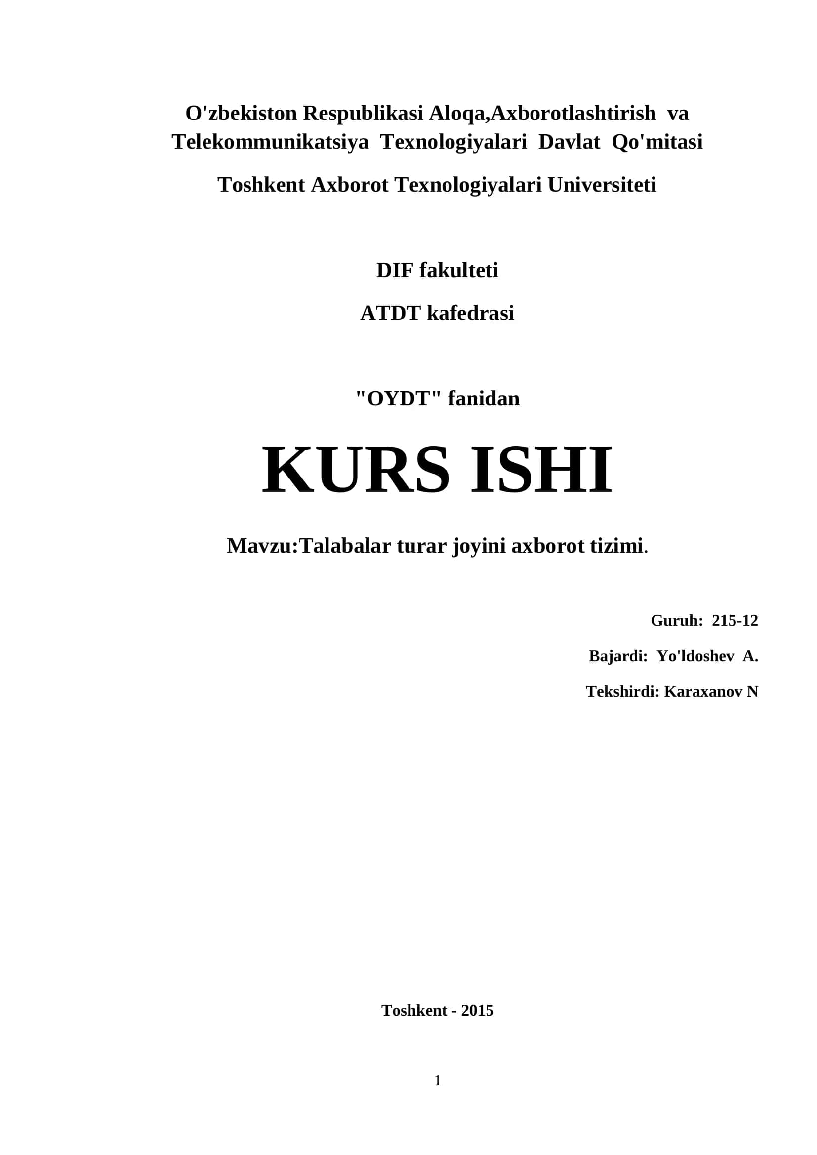 OYDT kurs ishi 1