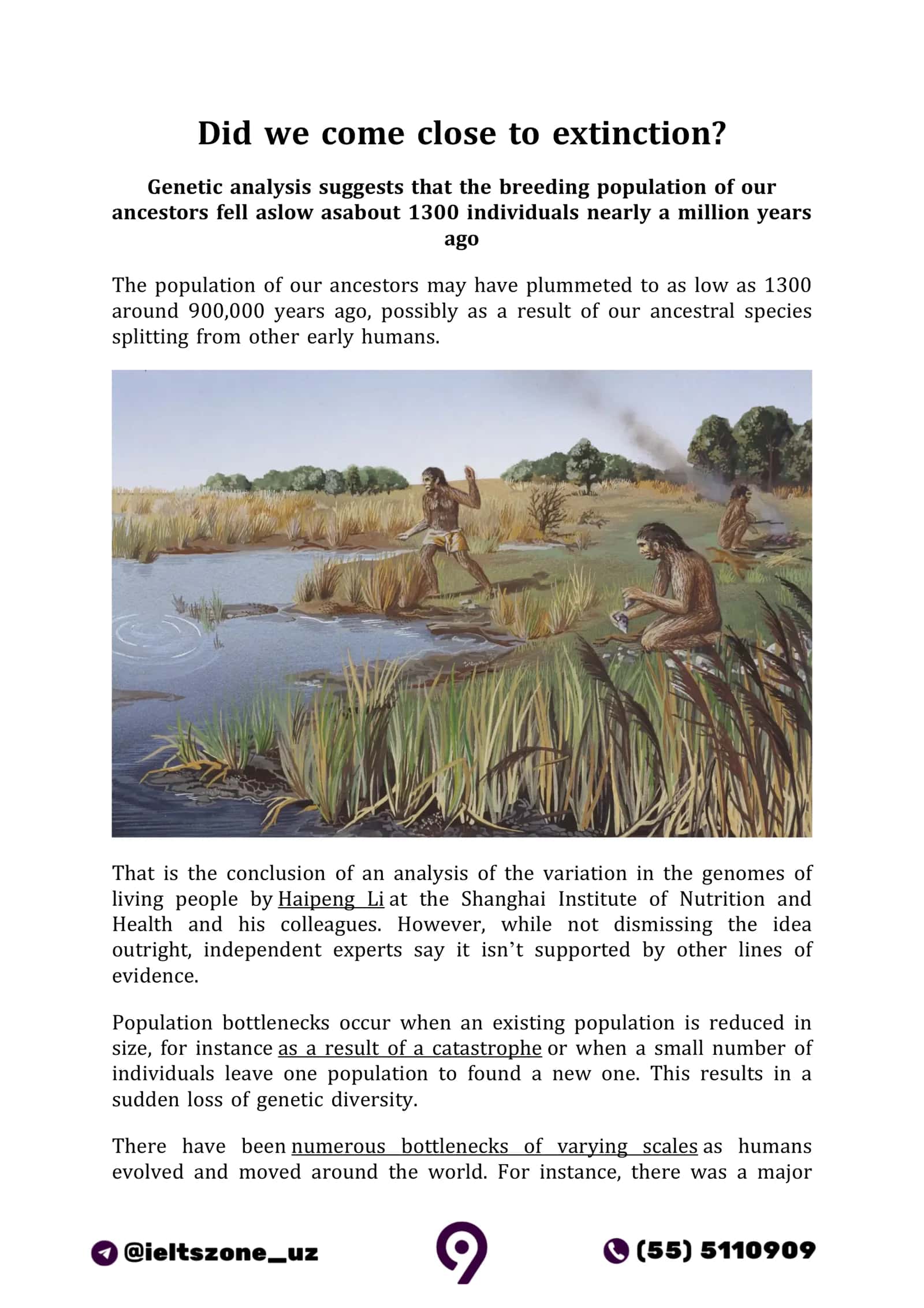 Genetic Analysis of Ancient Ancestors 1