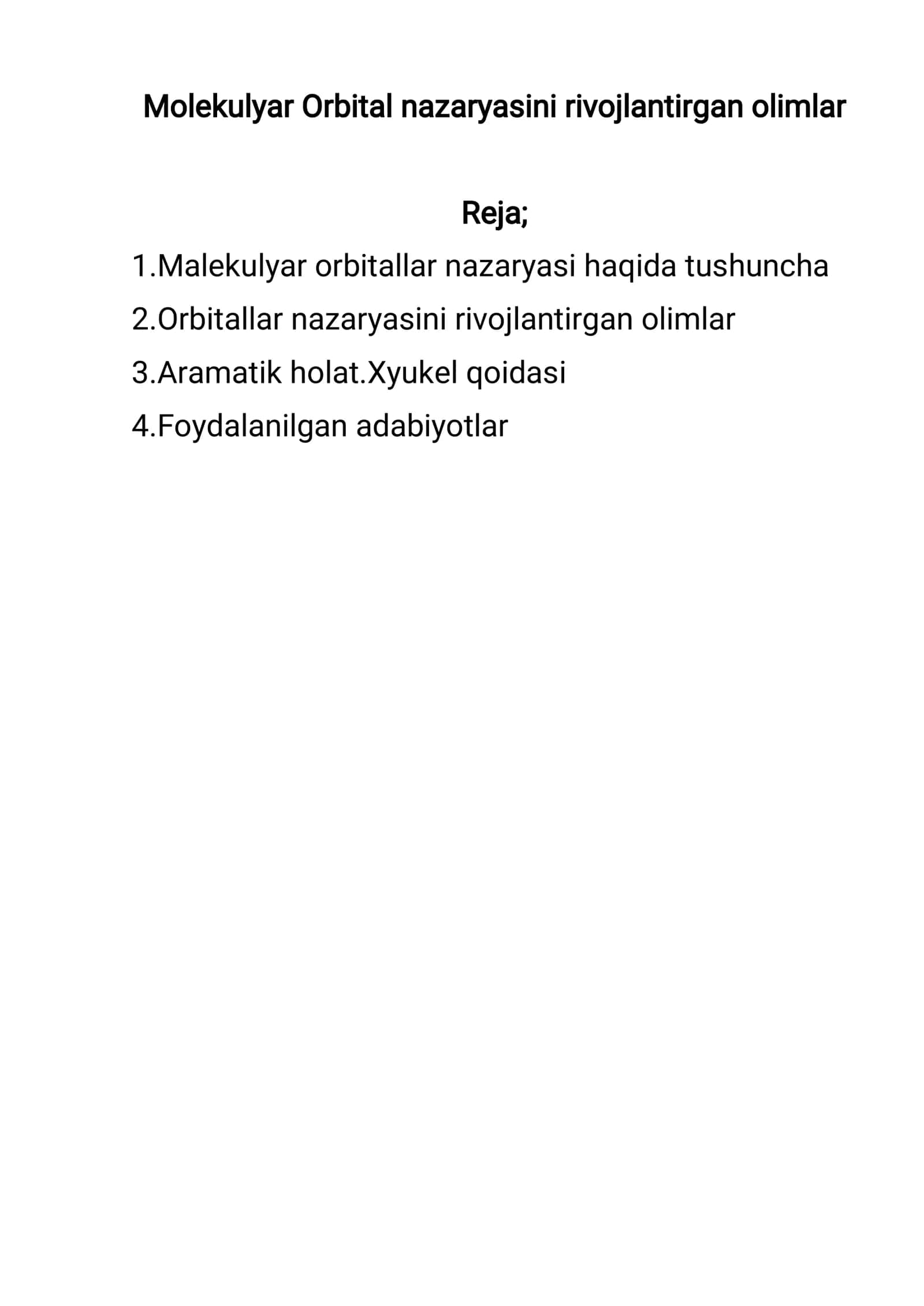 Molekulyar Orbital nazaryasini rivojlantirgan olimlar 1