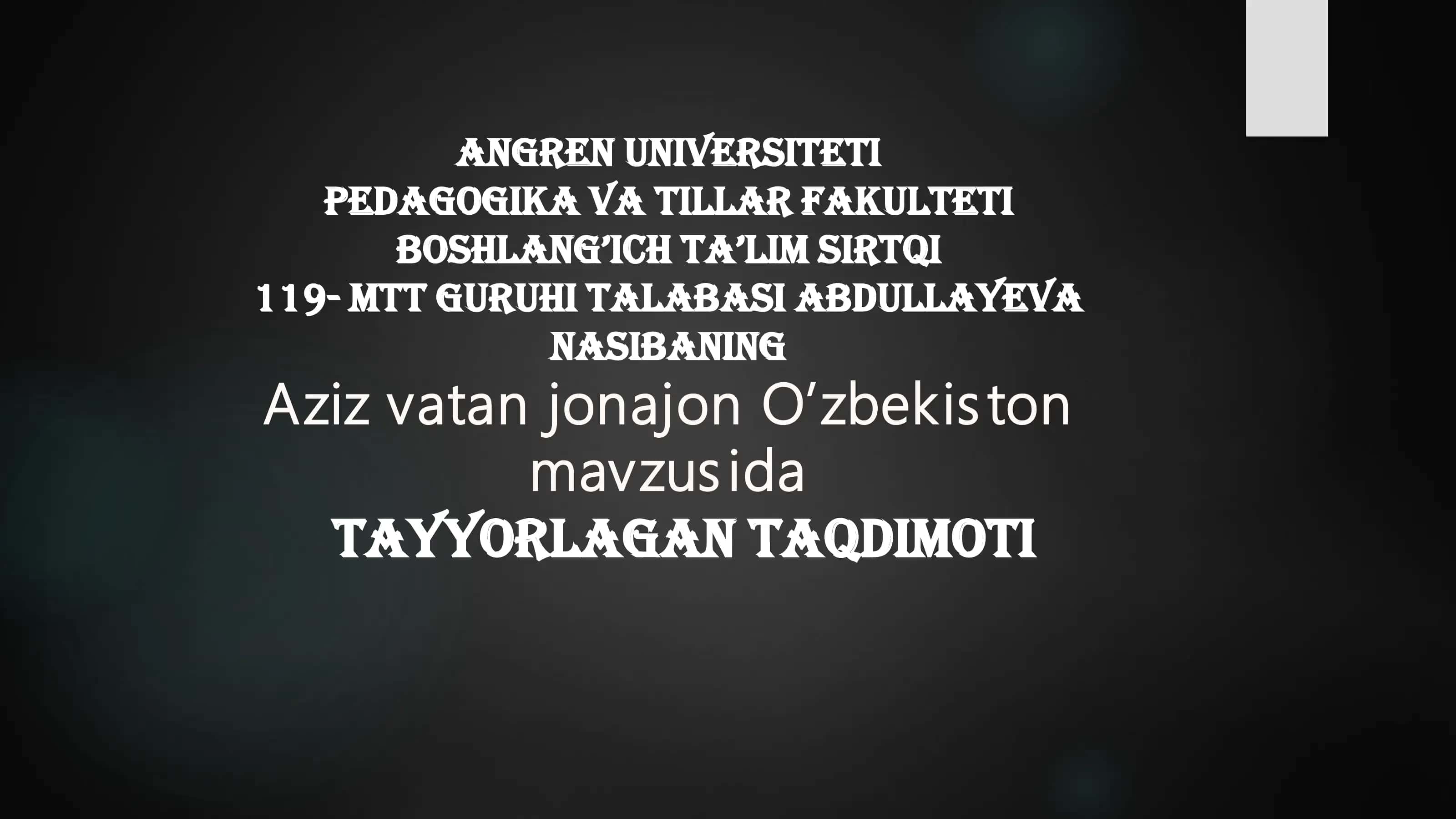 Vatanga Muhabbat Qalblardagi Tuyg'u 1