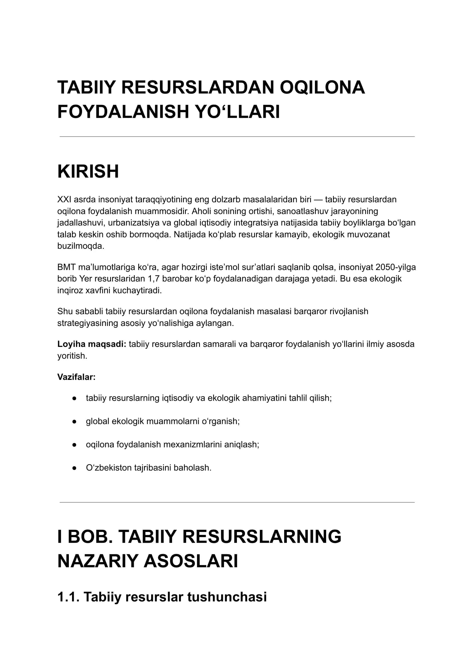 Tabiiy Resurslardan Oqilona Foydalanish Yo‘llari 1