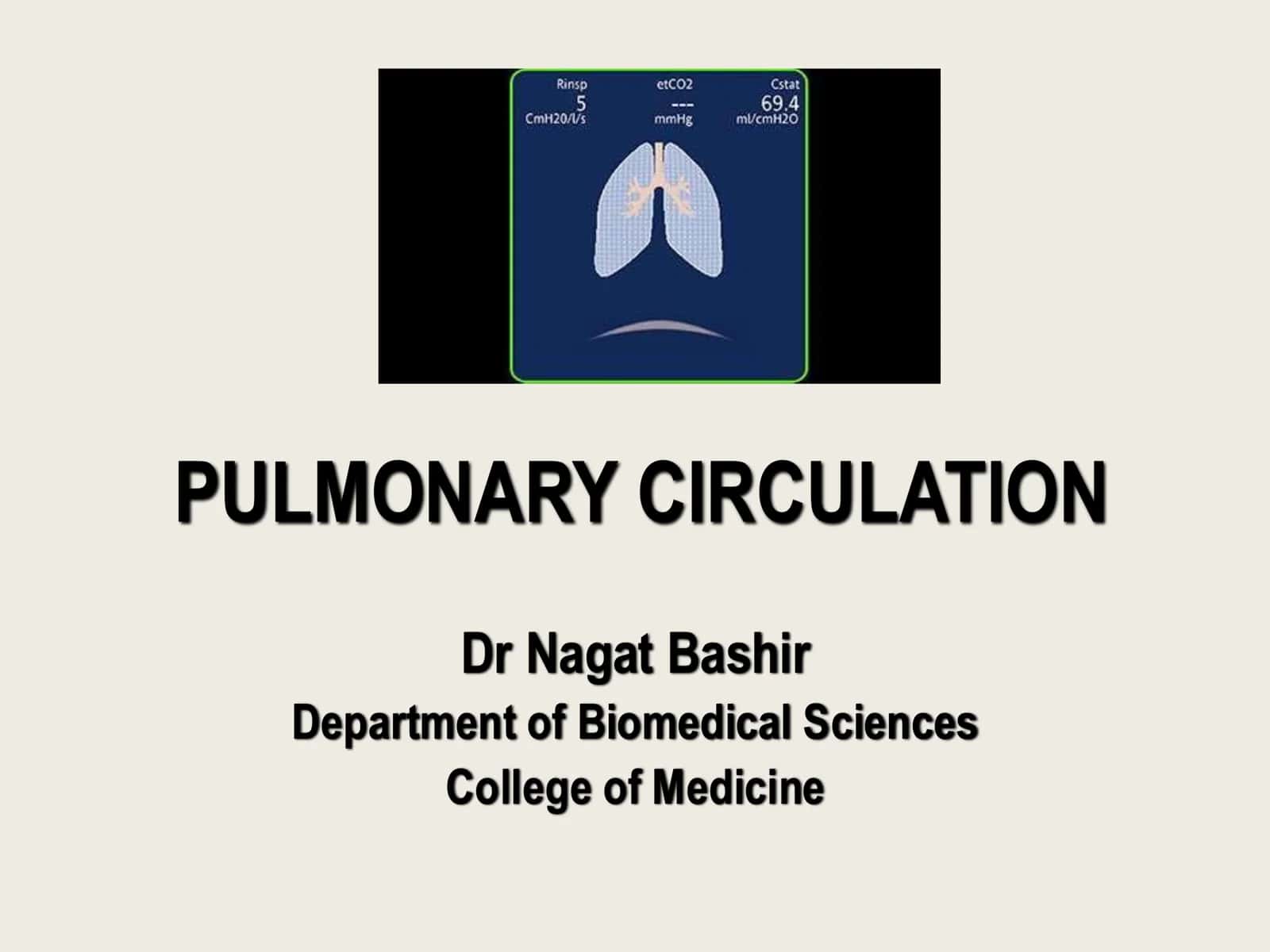 PULMONARY CIRCULATION 1