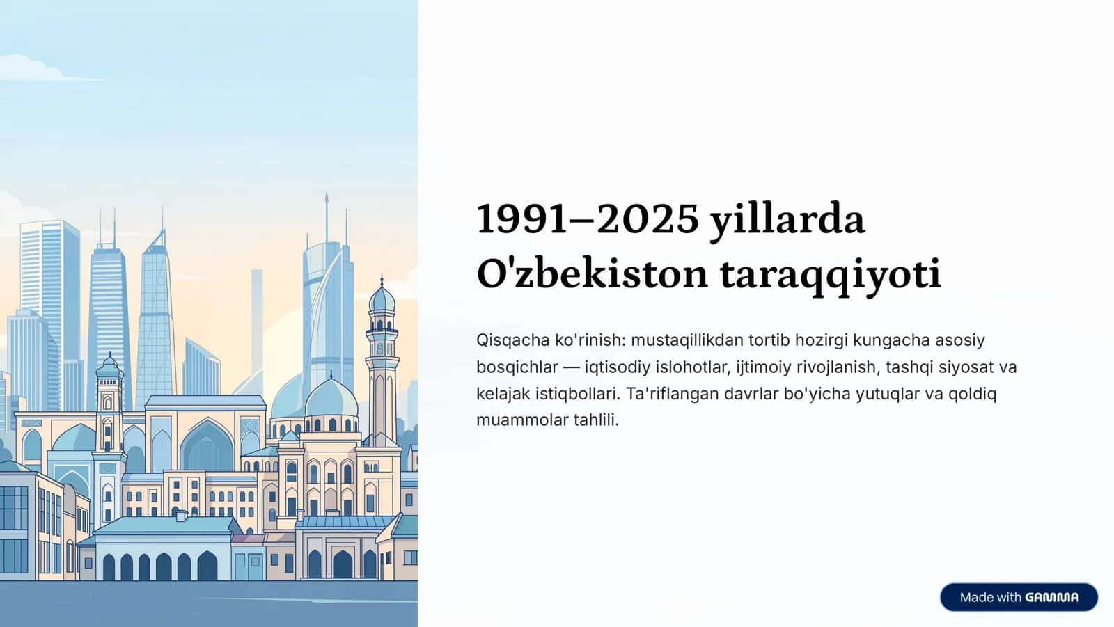 O'zbekiston taraqqiyoti 1