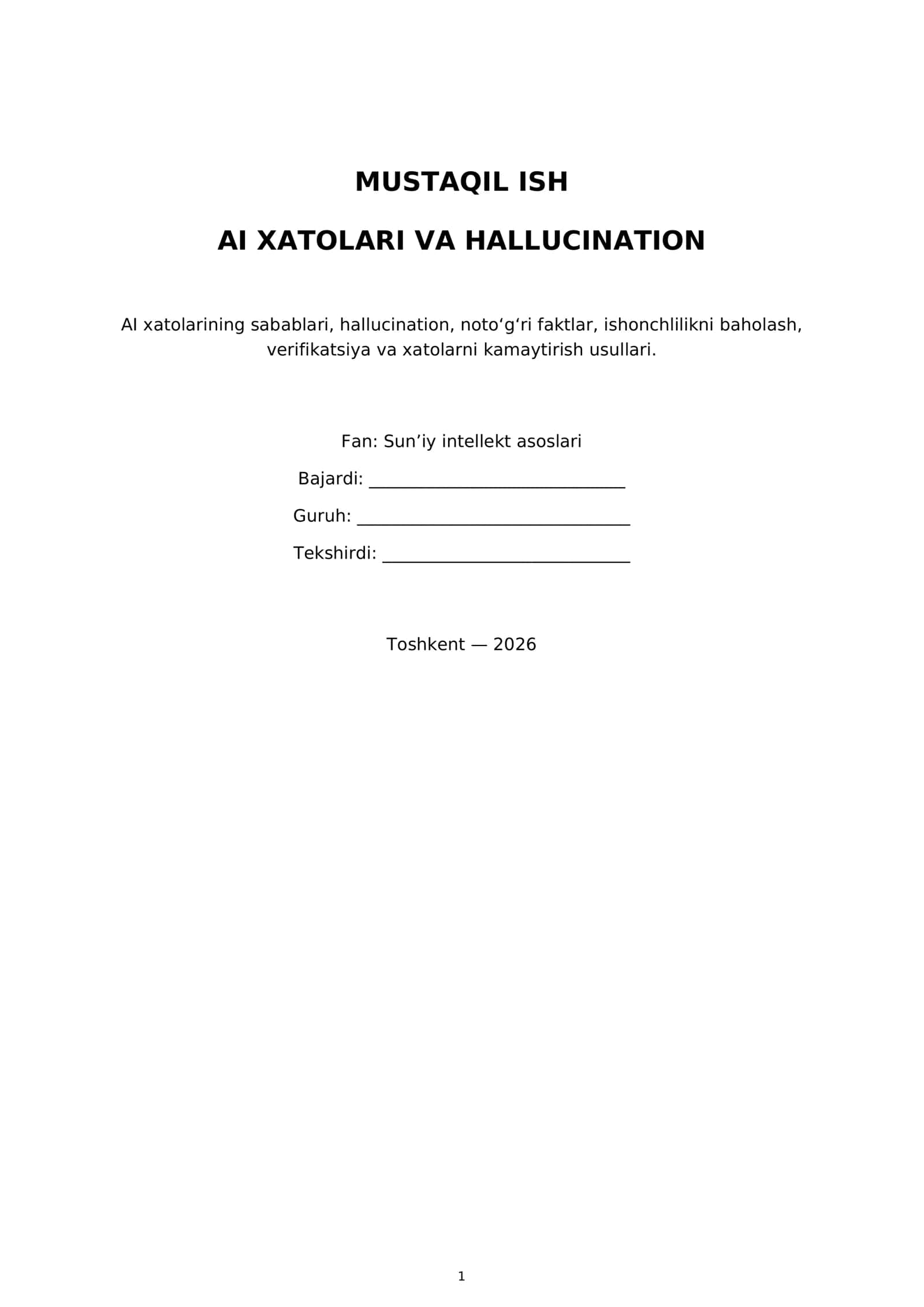 AI xatolari va hallucination 1