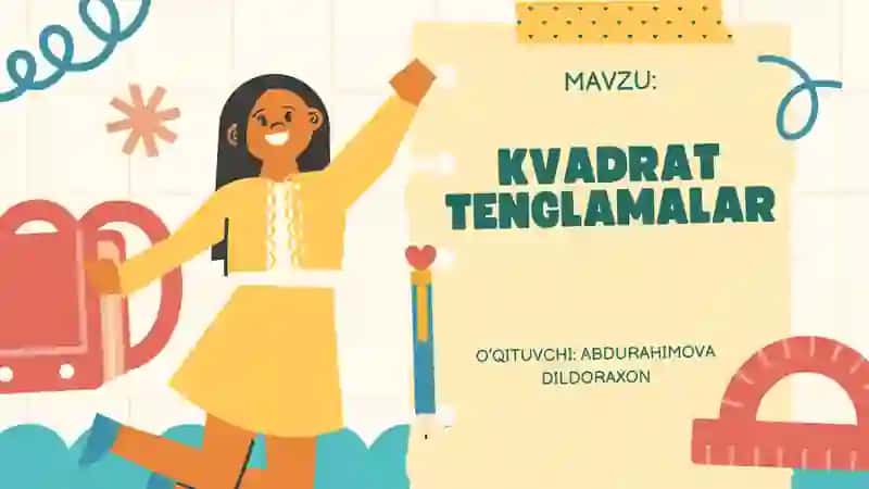 kvadrat tenglamalar. 1