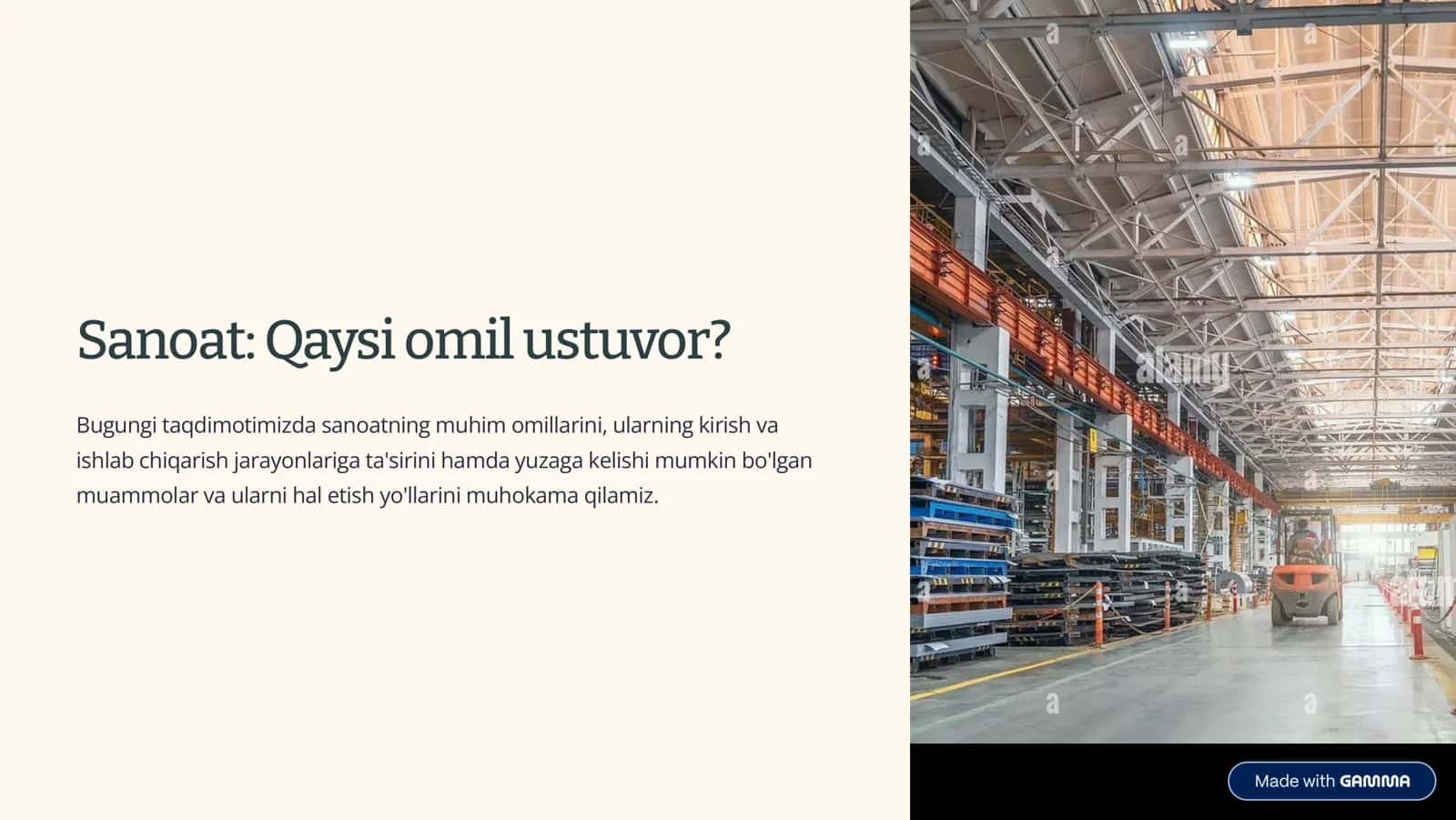 Sanoat: Qaysi omil ustuvor? 1