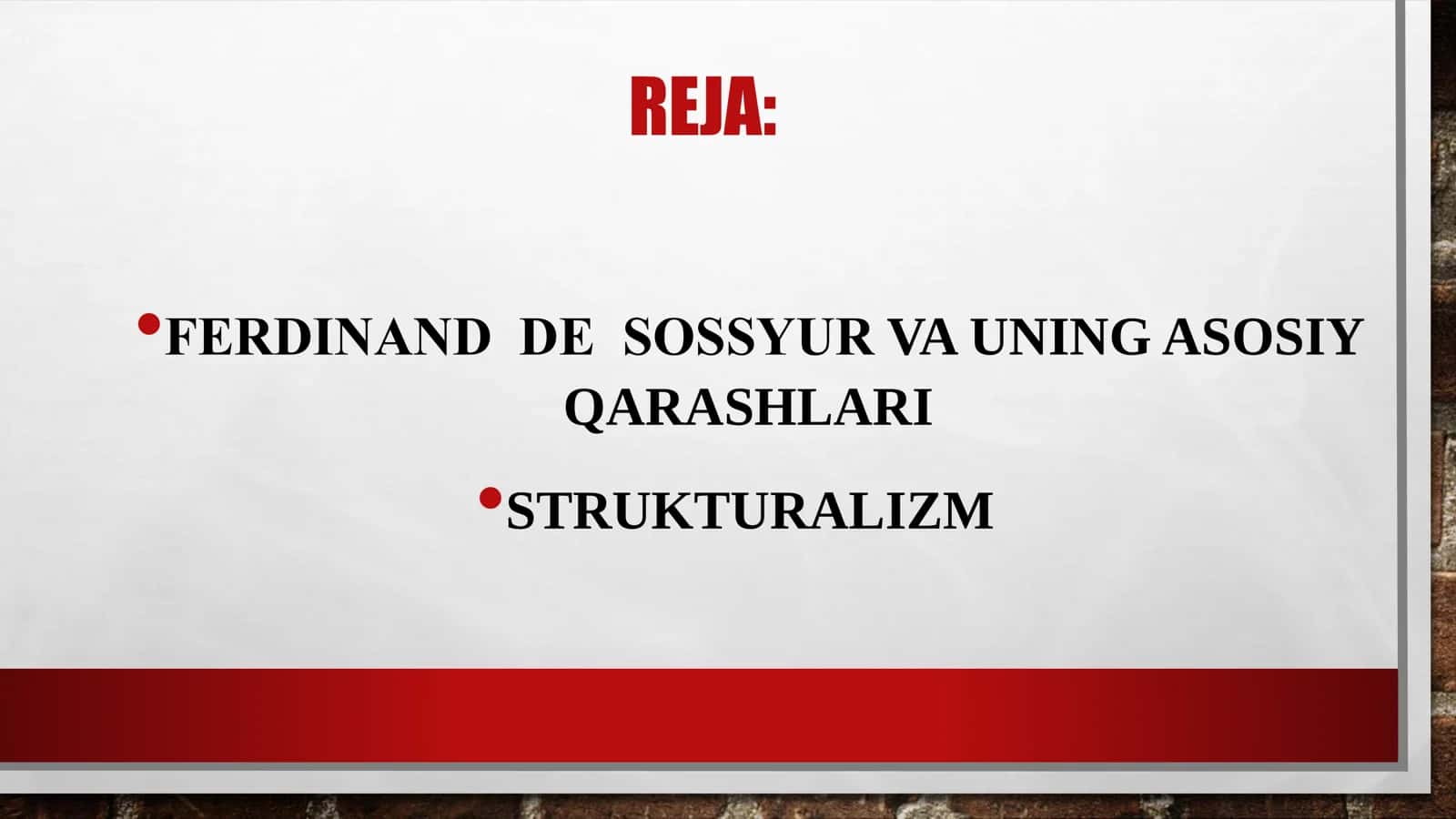 SOSSYUR TA'LIMOTI VA STRUKTURALIZM 1