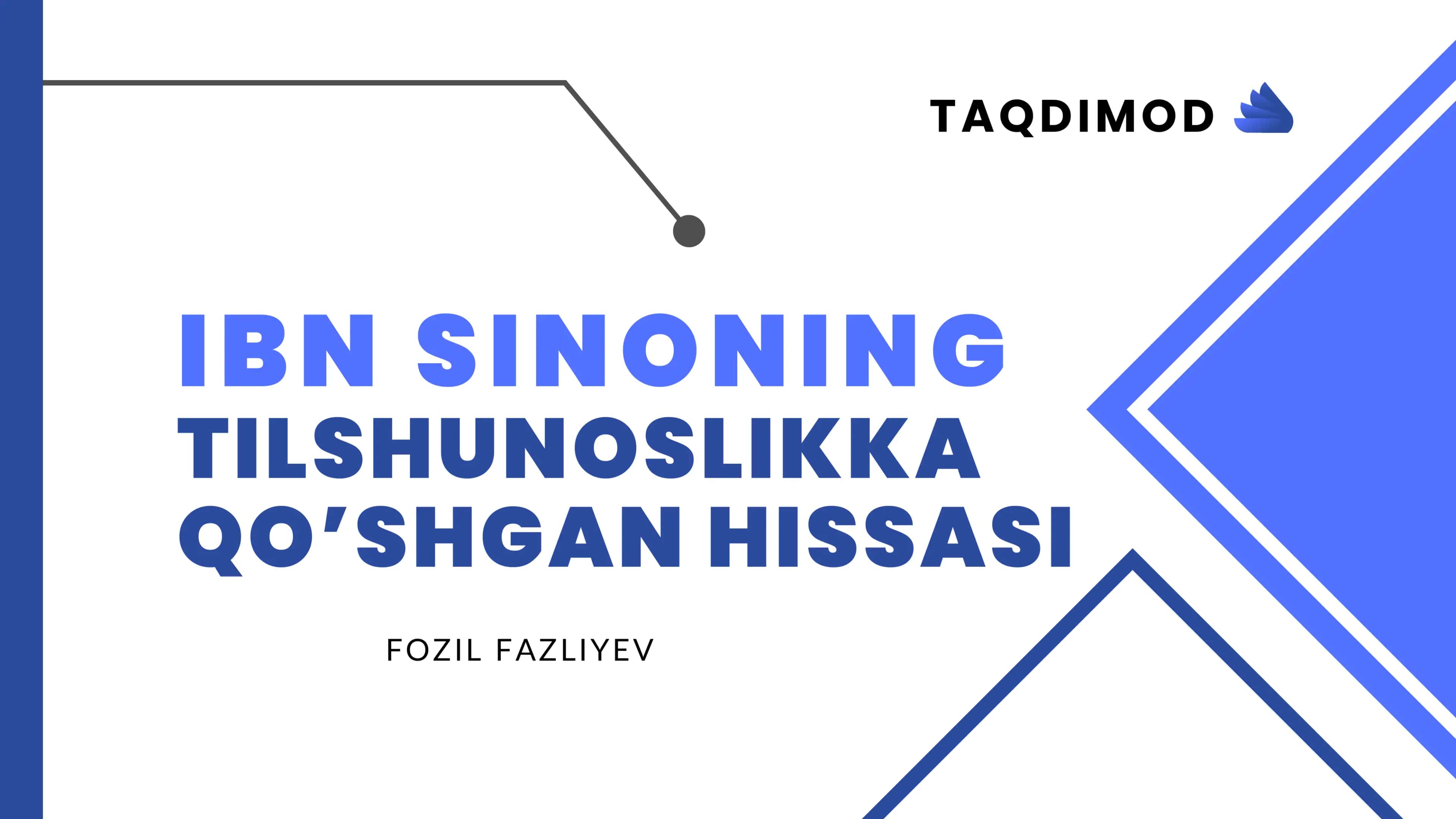 Ibn Sinoning Hayoti va Ijodi 1