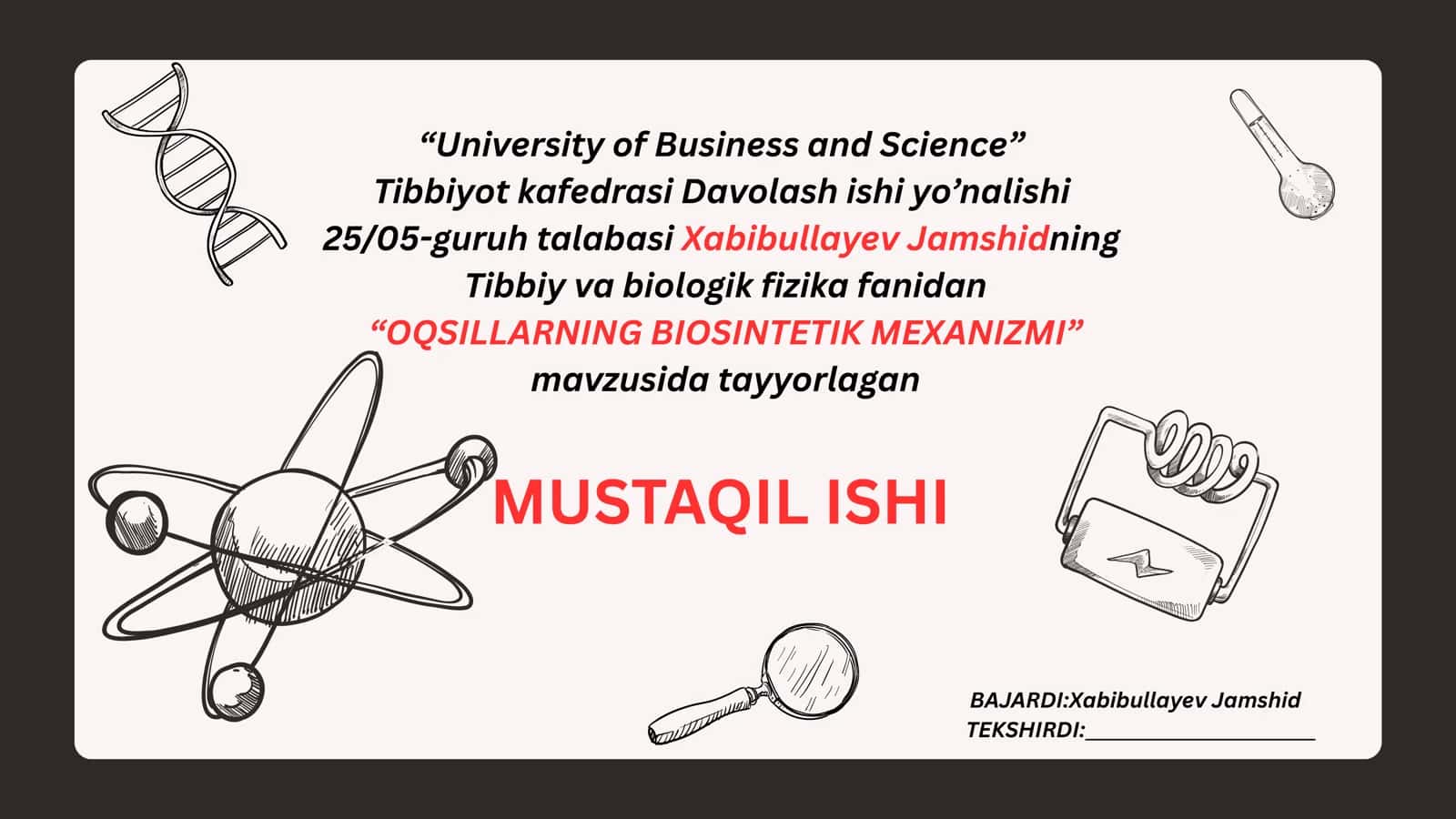 OQSILLARNING BIOSINTETIK MEXANIZMI 1