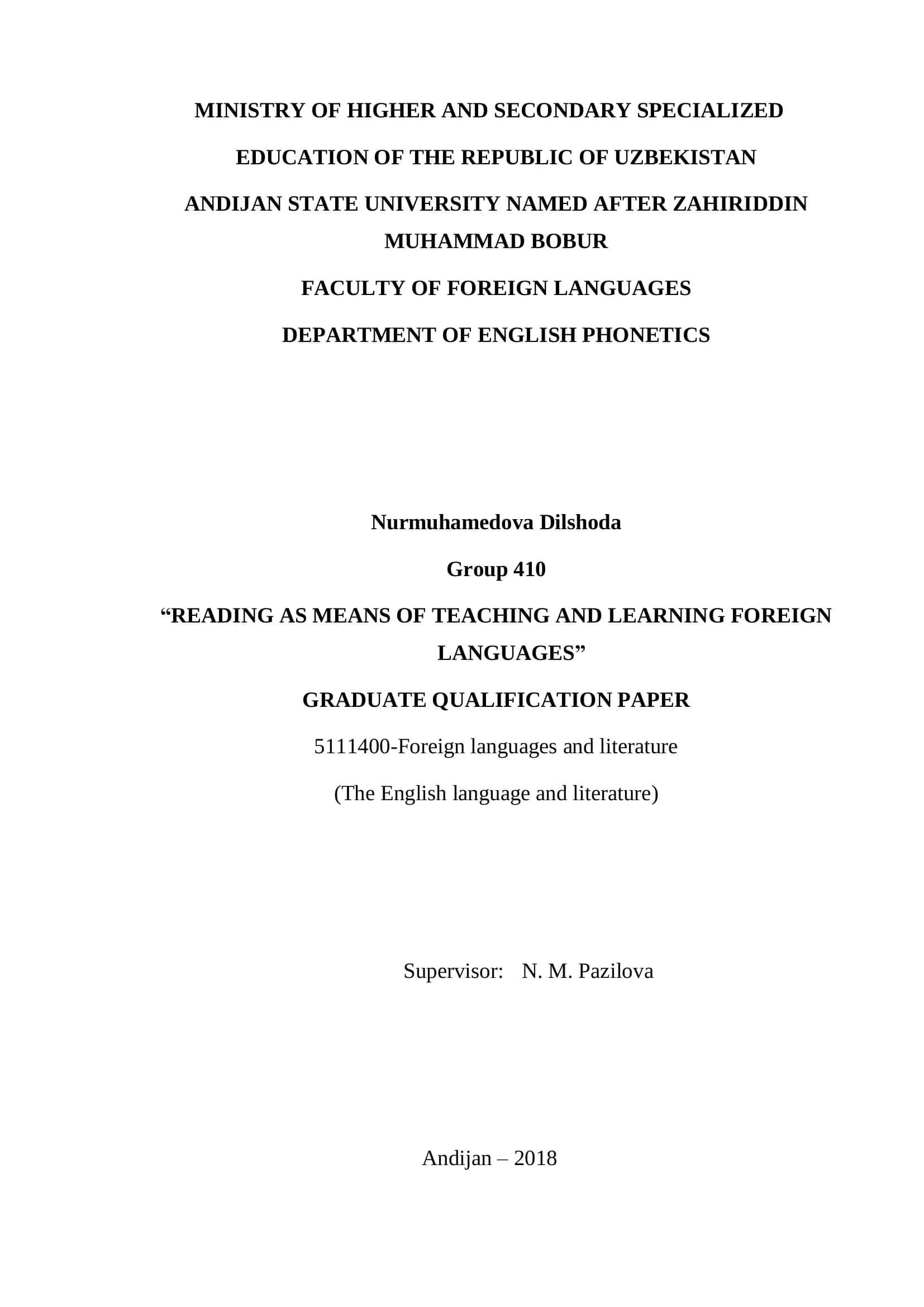 TEACHING AND LEARNING FOREIGN LANGUAGES 1