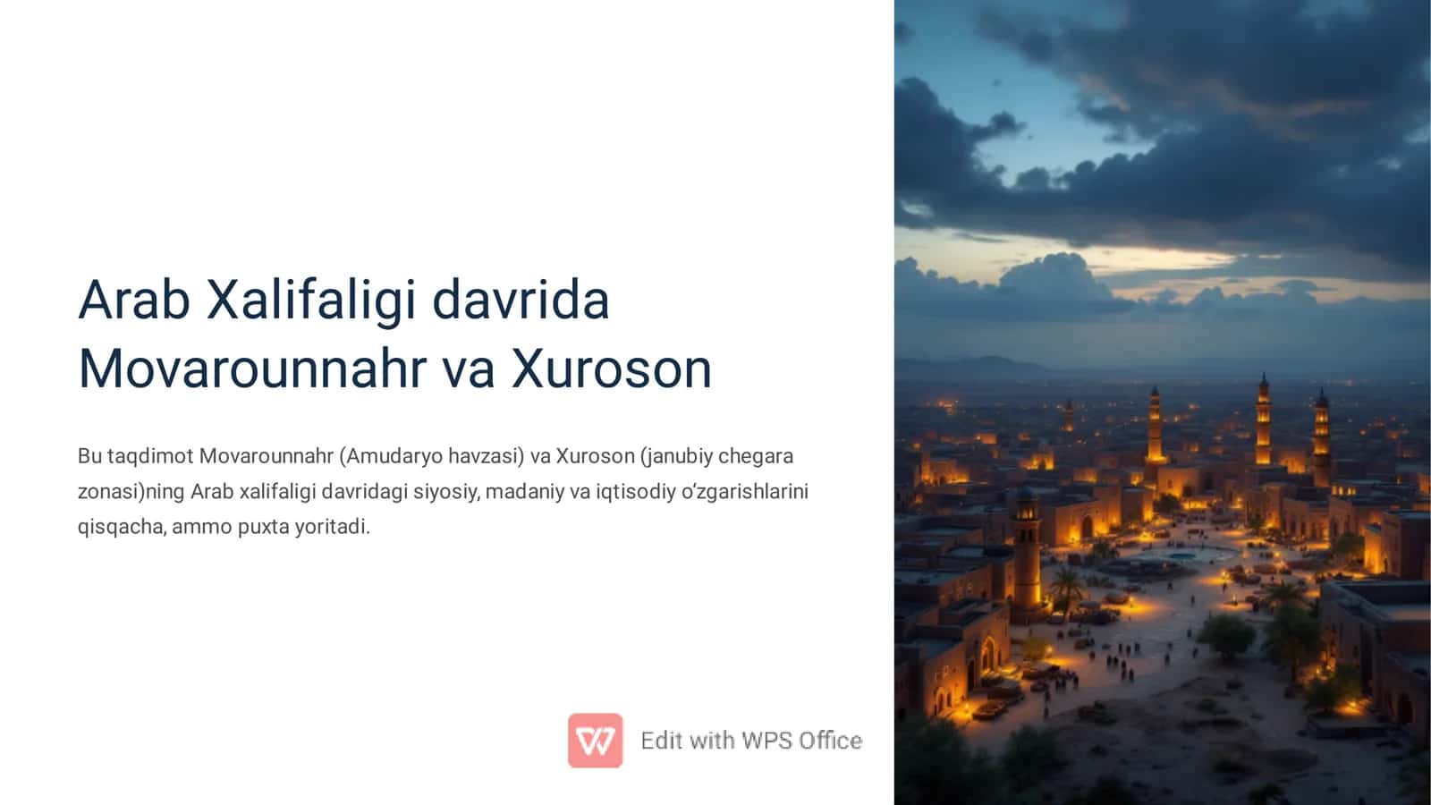 Arab Xalifaligi davrida 1