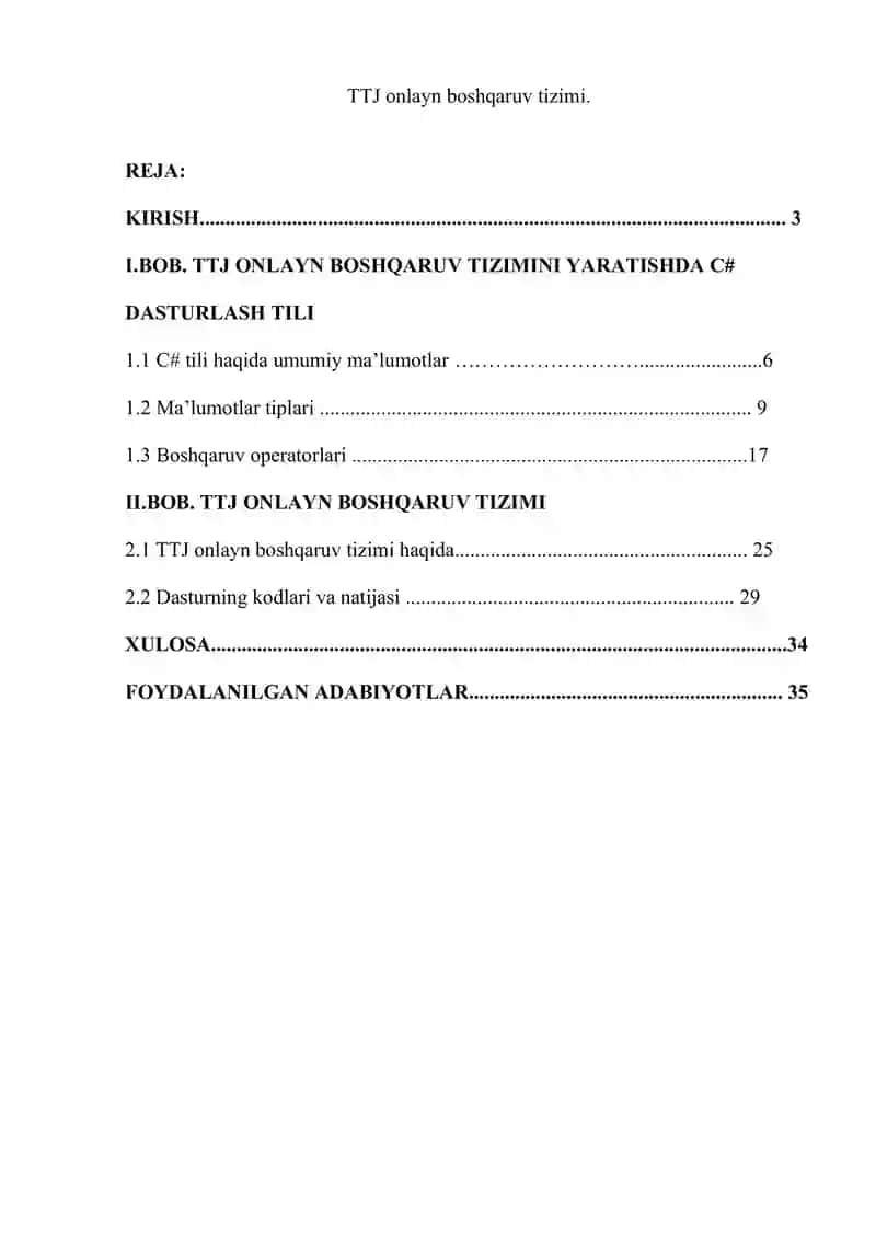 TTJ onlayn boshqaruv tizimi