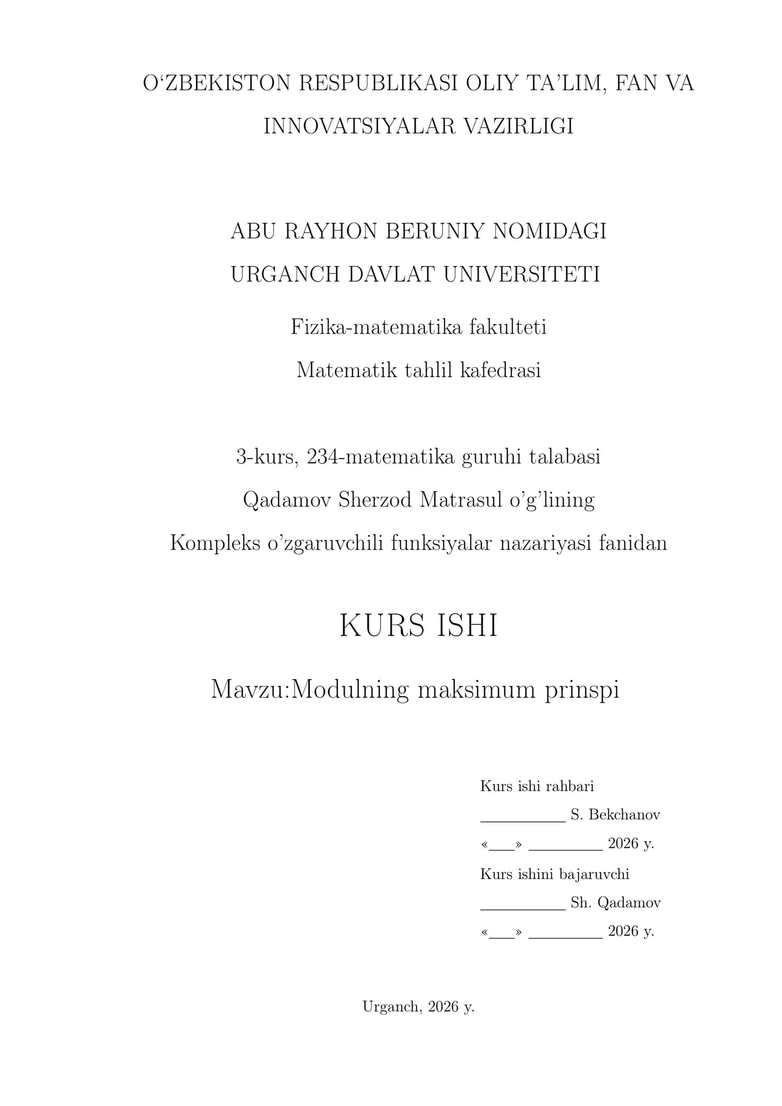 Modulning maksimum prinspi 1