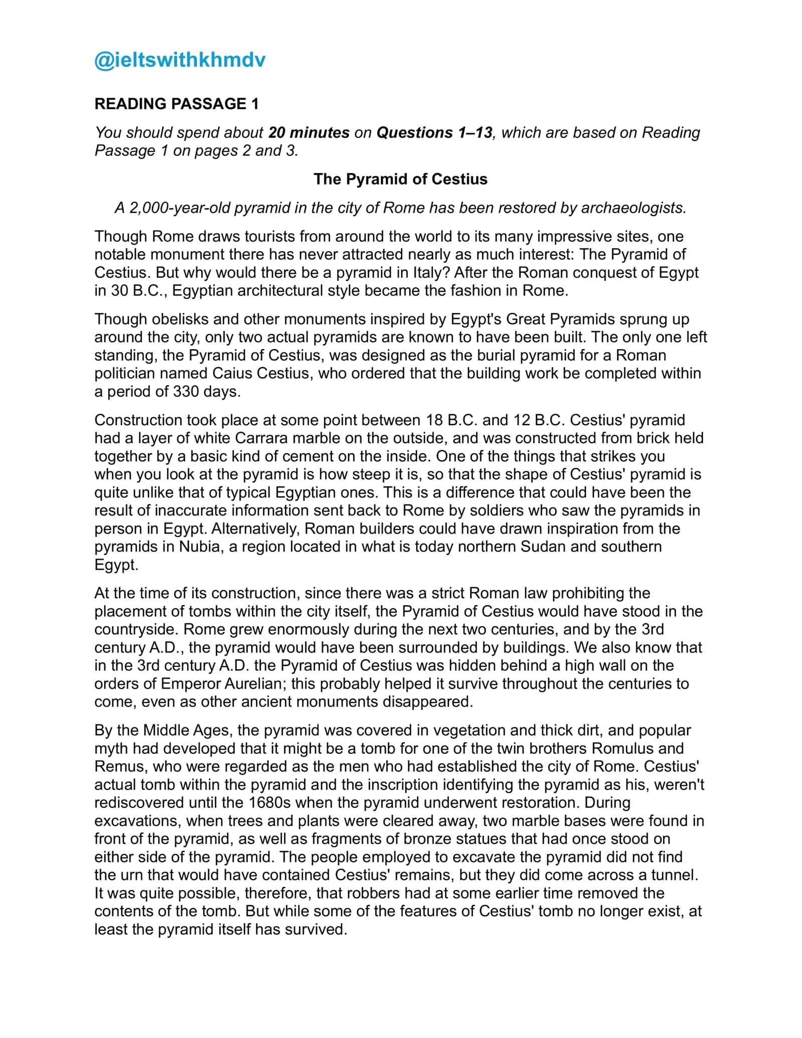 reading mock test 1
