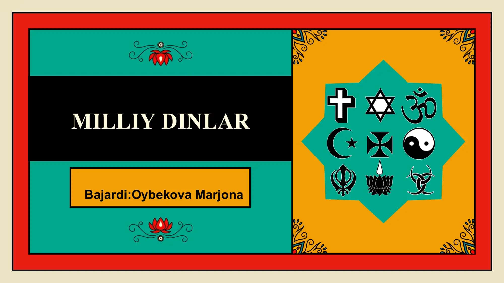 MILLIY DINLAR 1