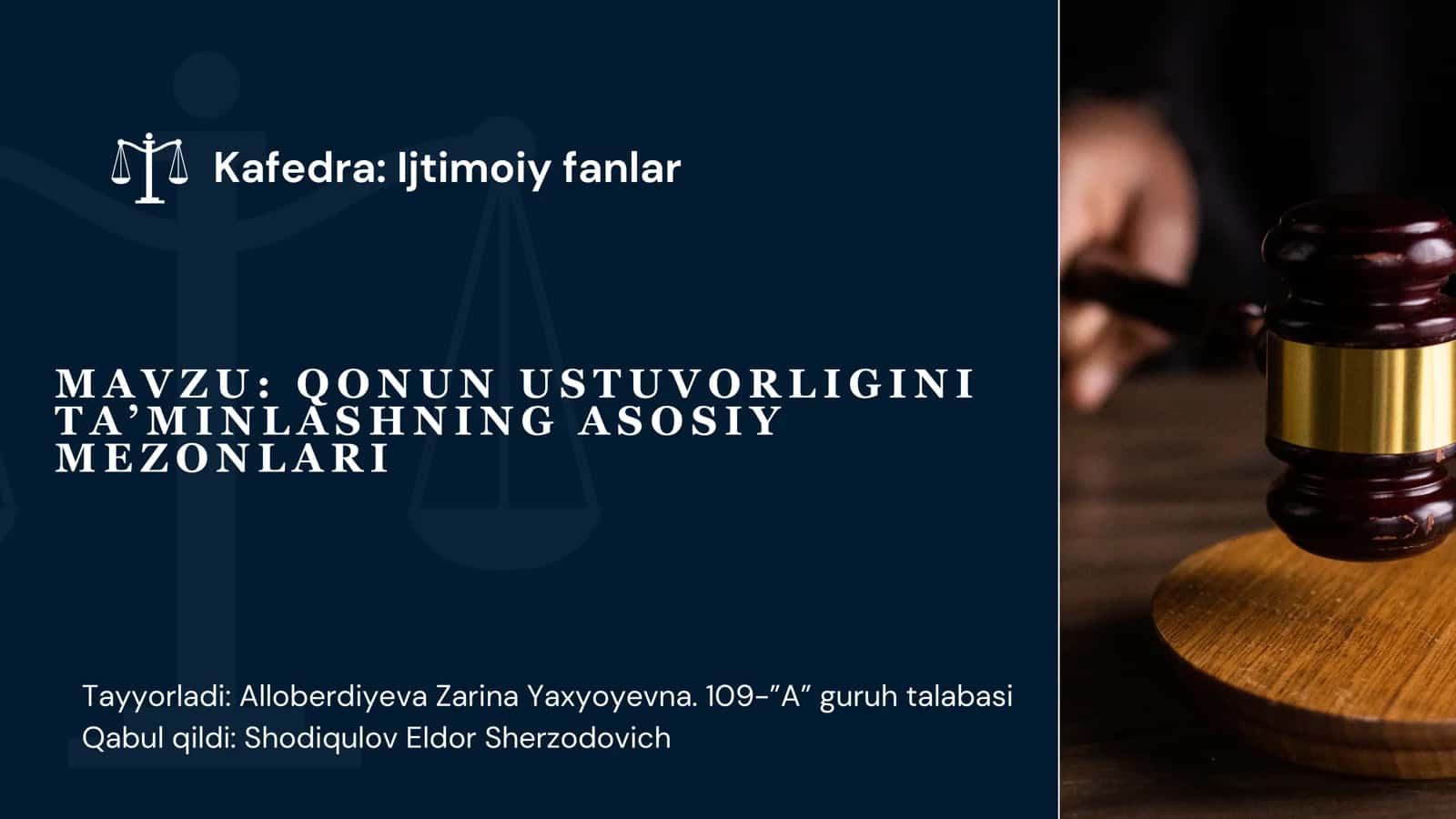 QONUN USTUVORLIGINI TA’MINLASHNING ASOSIY MEZONLARI 1