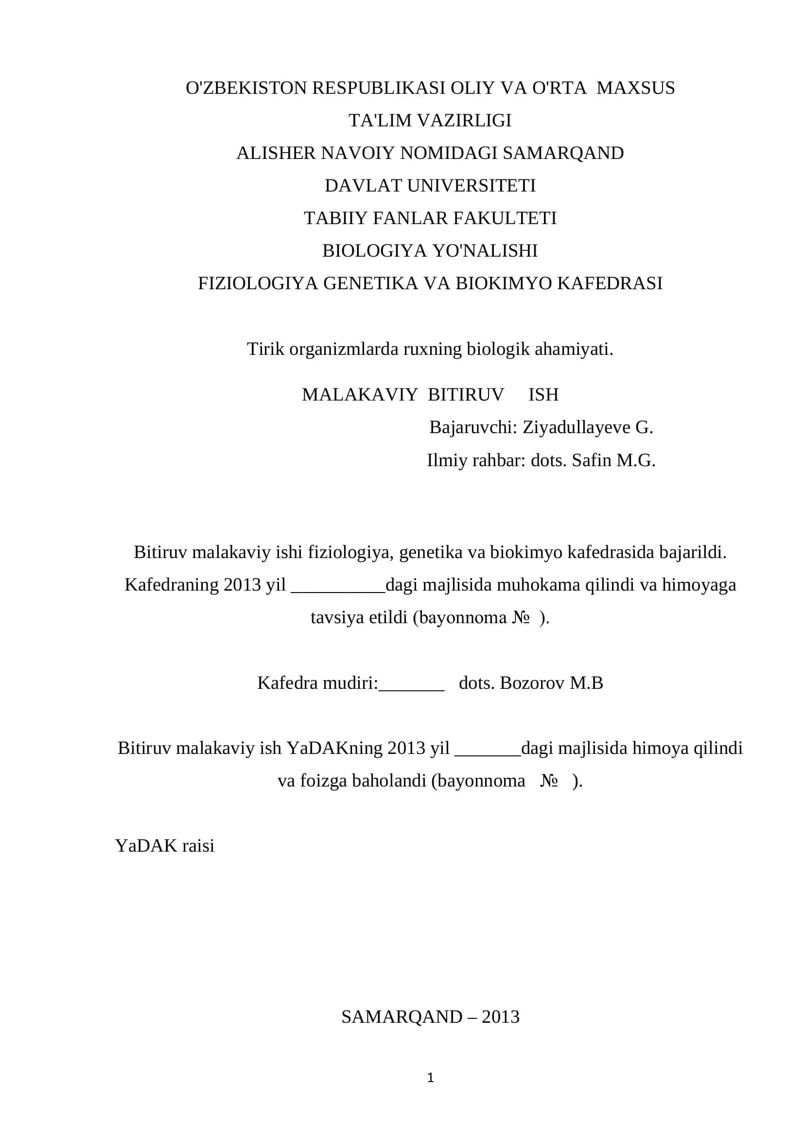 Tirik organizmlarda ruxning biologik ahamiyati 1