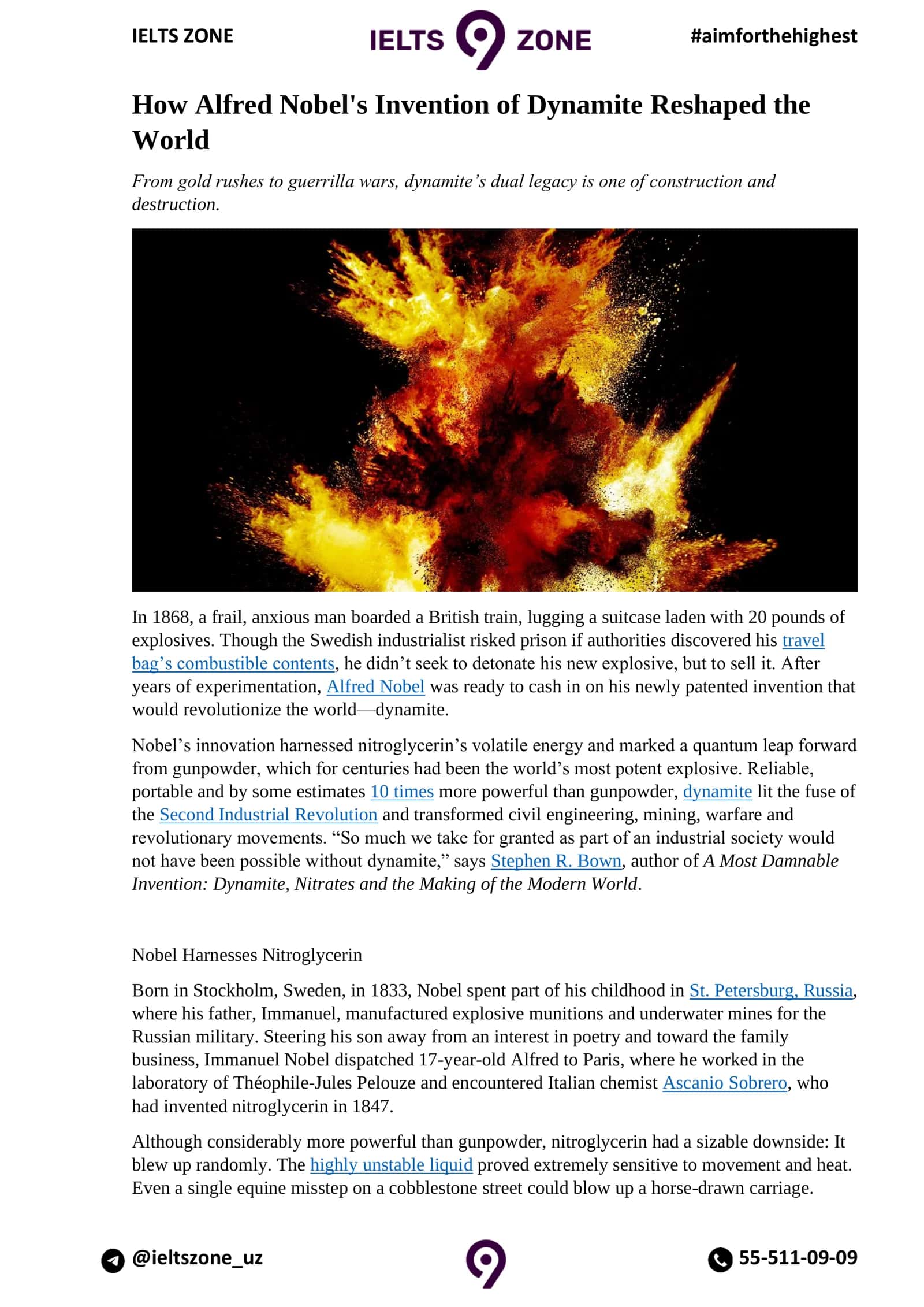 How Alfred Nobel's Invention of Dynamite Reshaped the World 1