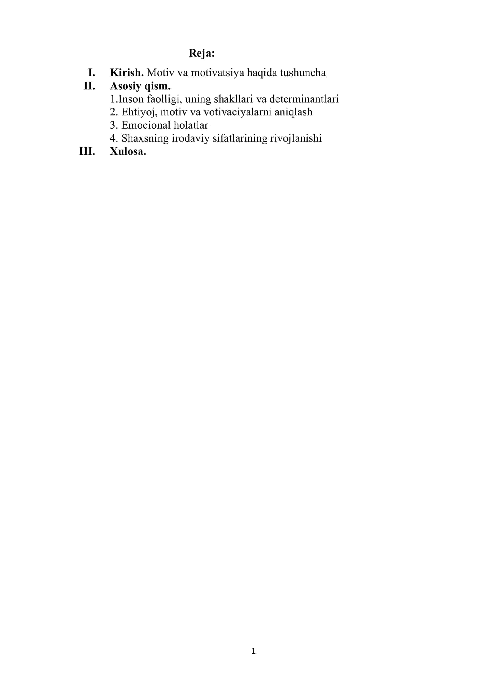 Odamning asosiy xususiyatlaridan biri uning mehnat qilish qobiliyatidir 1