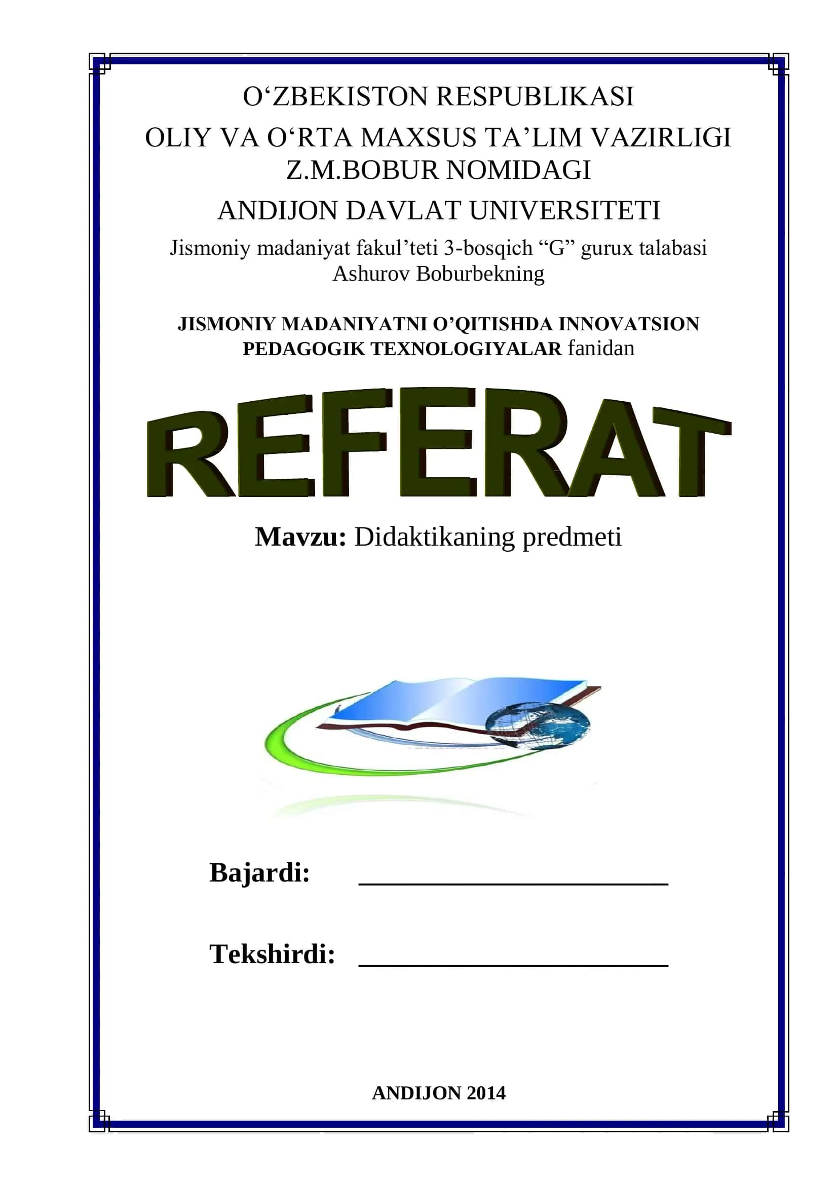 Didaktikaning predmeti 1