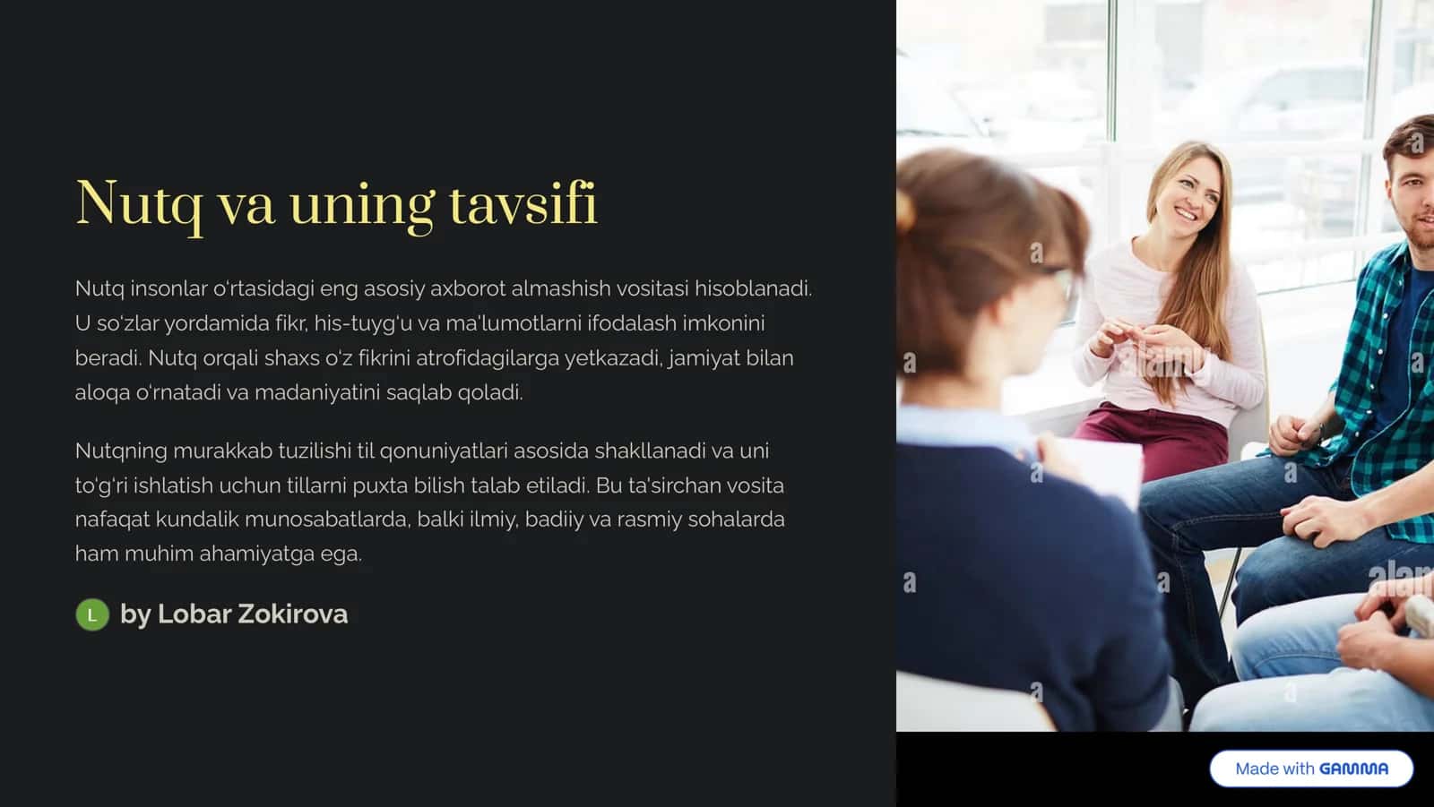 Nutq va uning tavsifi 1