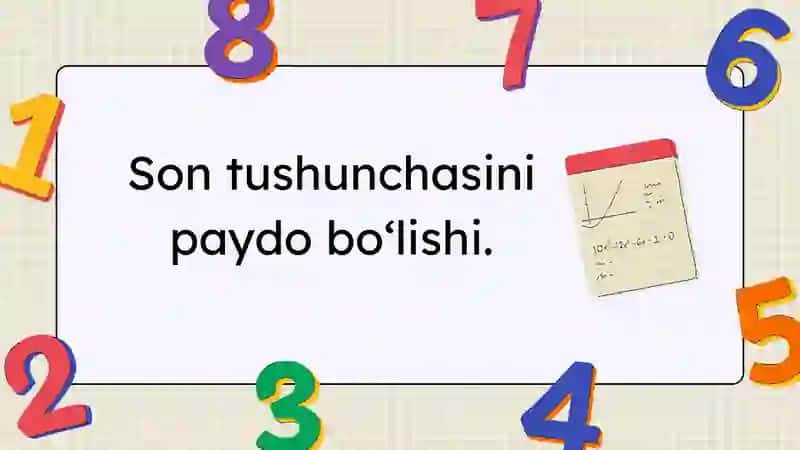 Son tushunchasini paydo bo‘lishi. 1