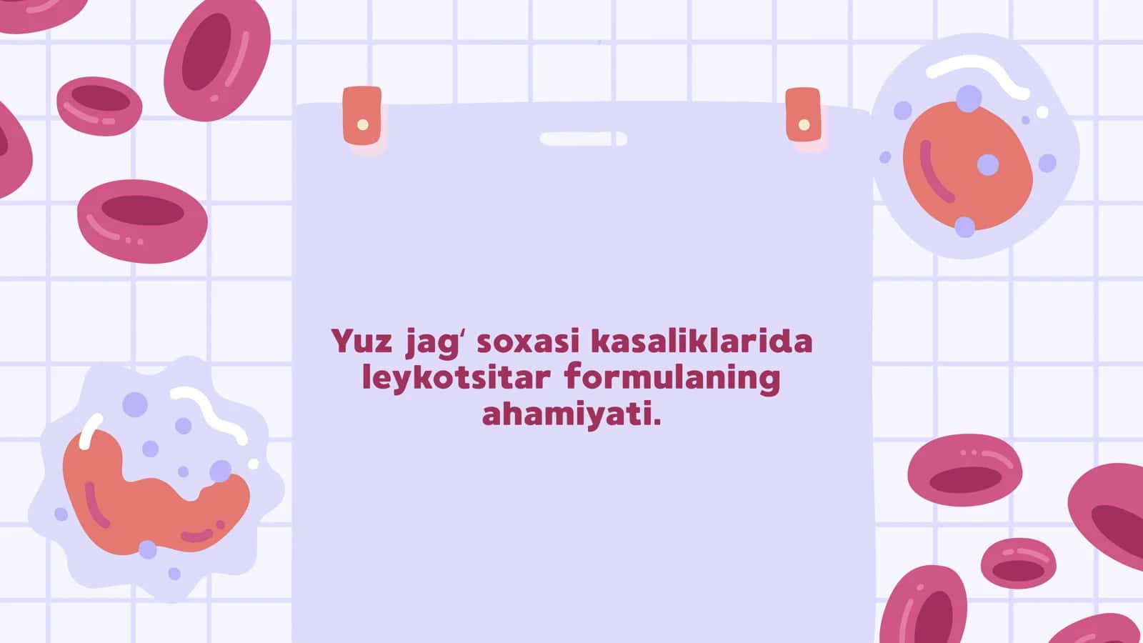 Yuz jagʻ soxasi kasaliklarida leykotsitar formulaning ahamiyati. 1