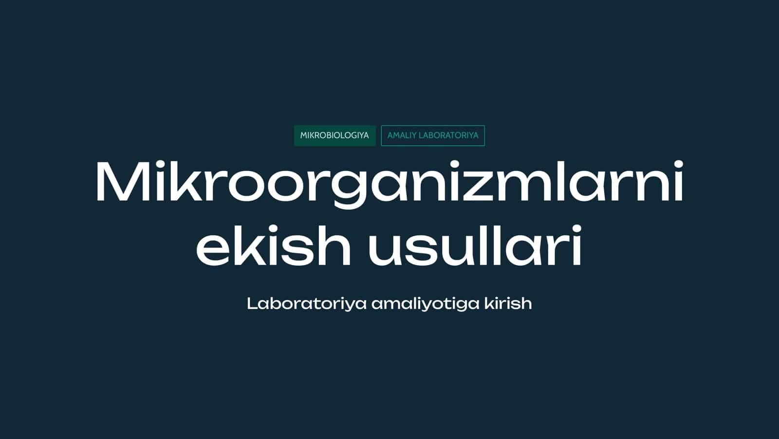 Mikroorganizmlarni ekish usullari 1