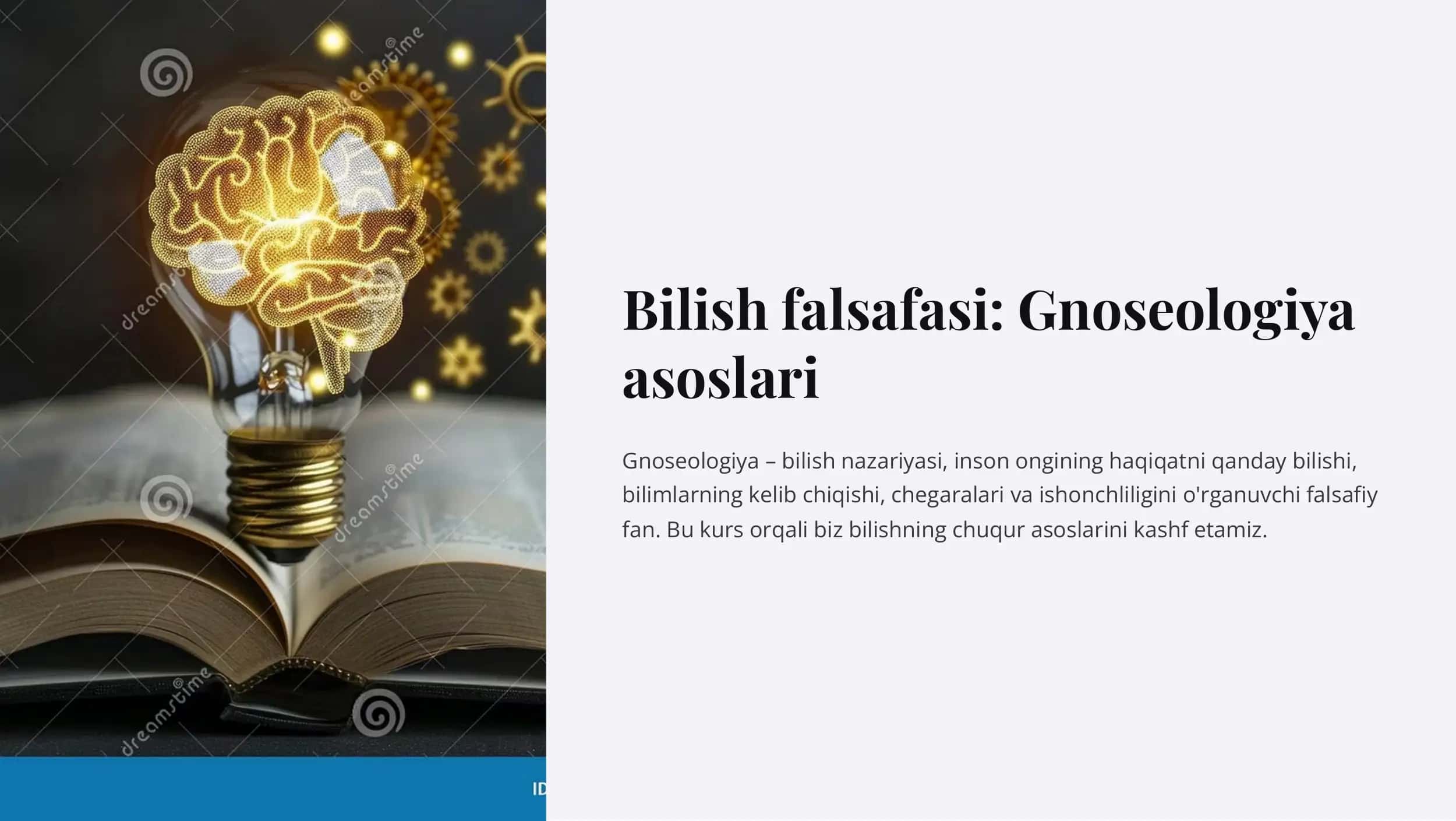 Bilish falsafasi (gnoseologiya) 1