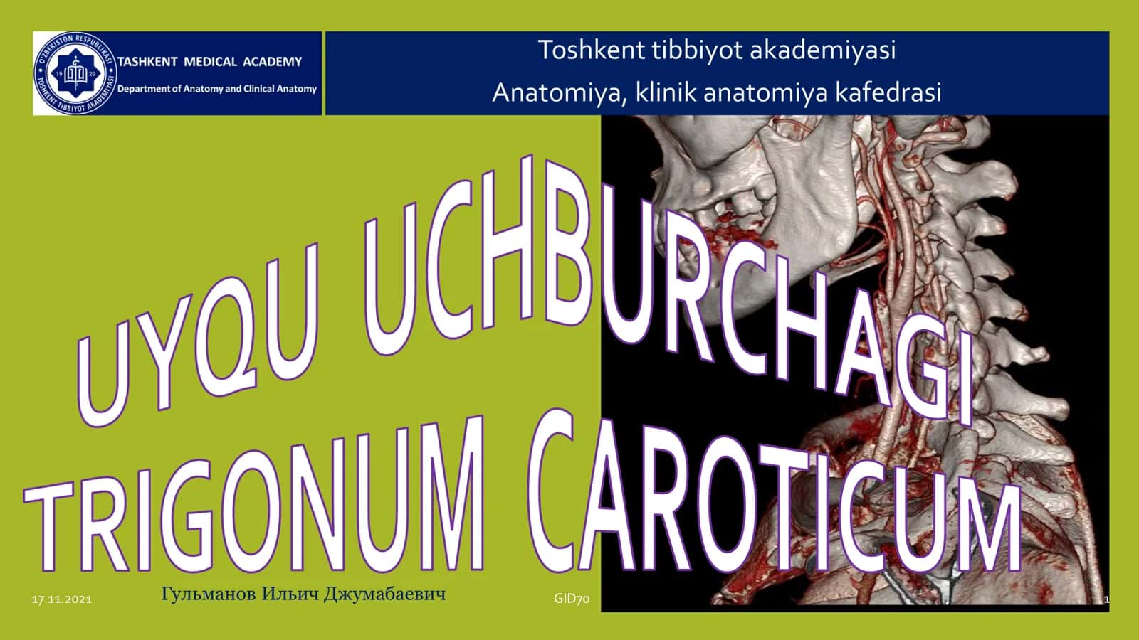 Toshkent tibbiyot akademiyasi Anatomiya 1