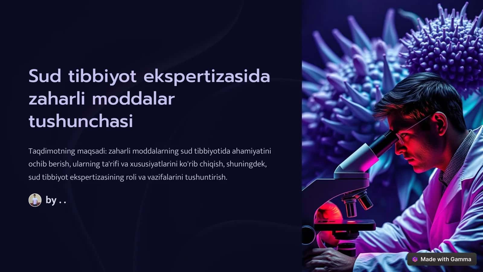 Sud tibbiyot ekspertizasida zaharli moddalar 1