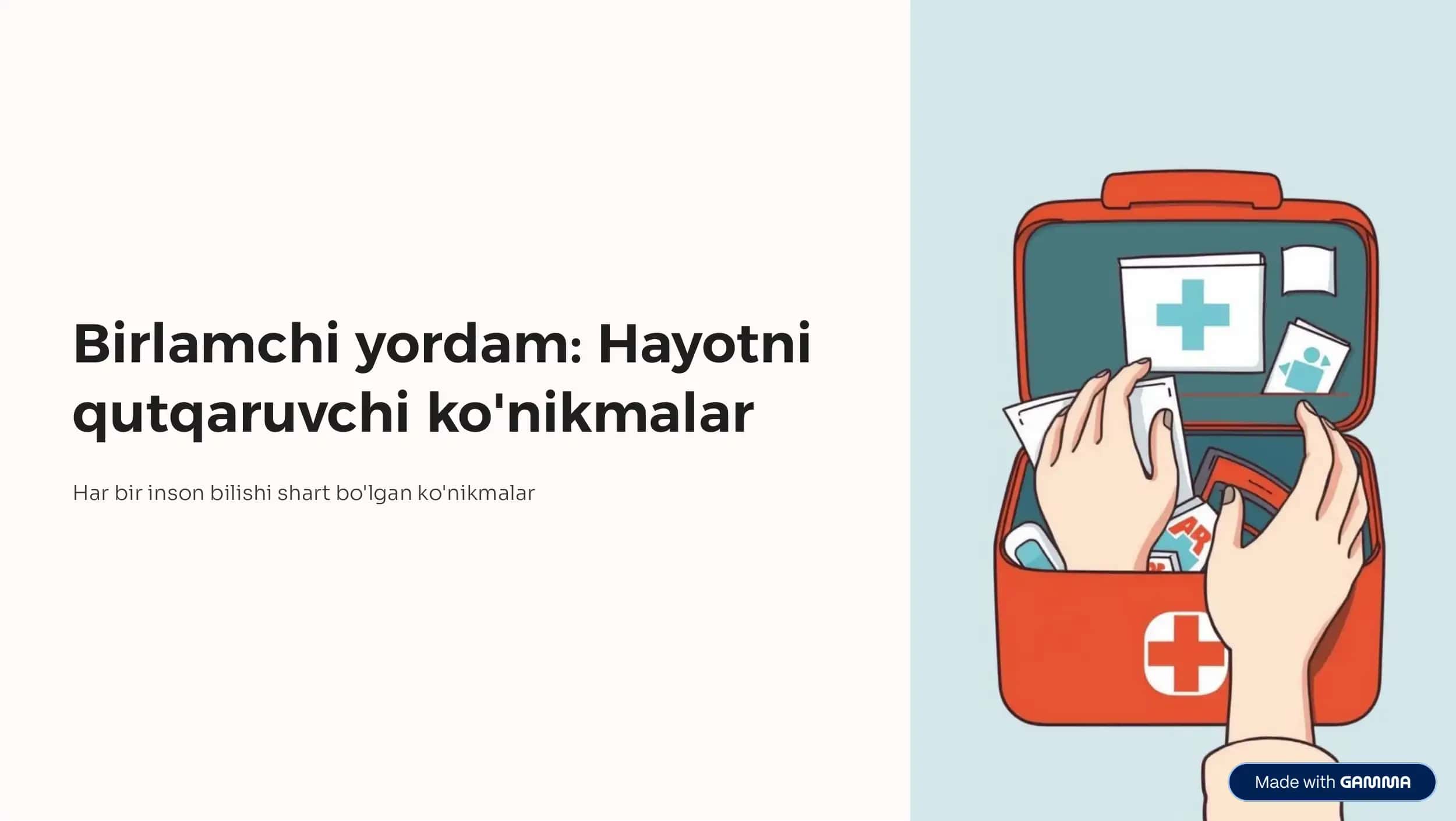 Hayot xavfsizligi.  Birinchi yordam korsatish 1