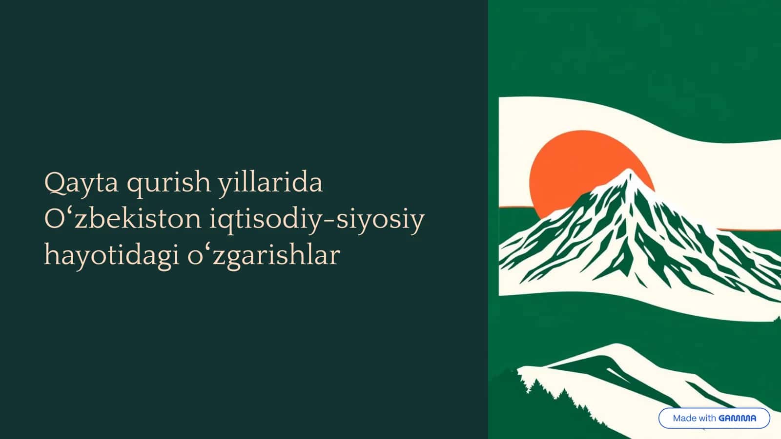 Qayta qurish yillarida 1