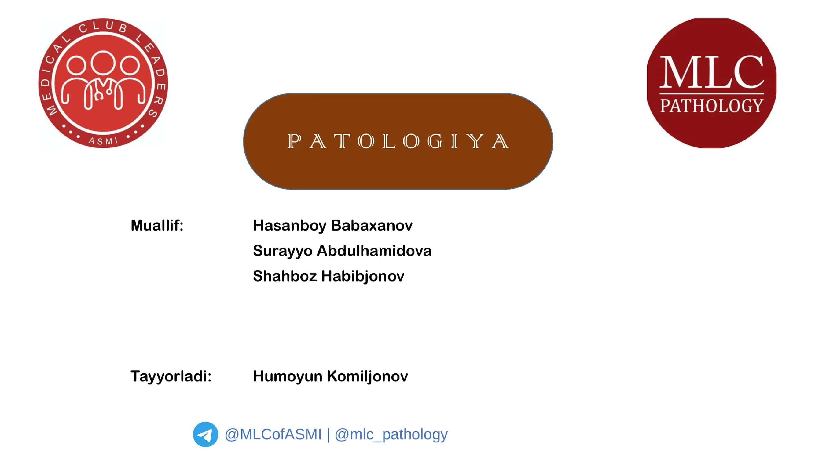 GEMOSTAZ PATOLOGIYASI 1