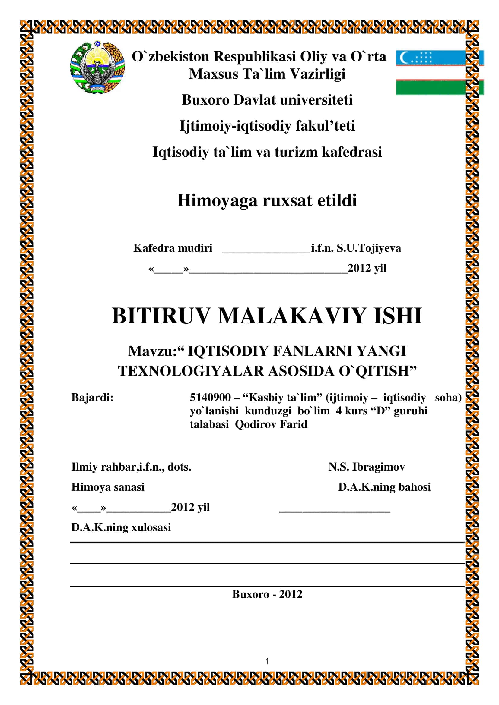 Iqtisodiy ta`lim va turizm kafedrasi 1