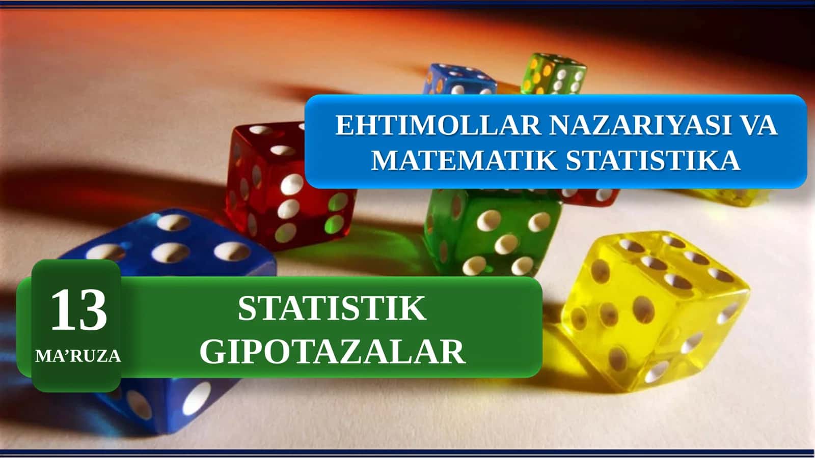 Statistik gipotezalar 1