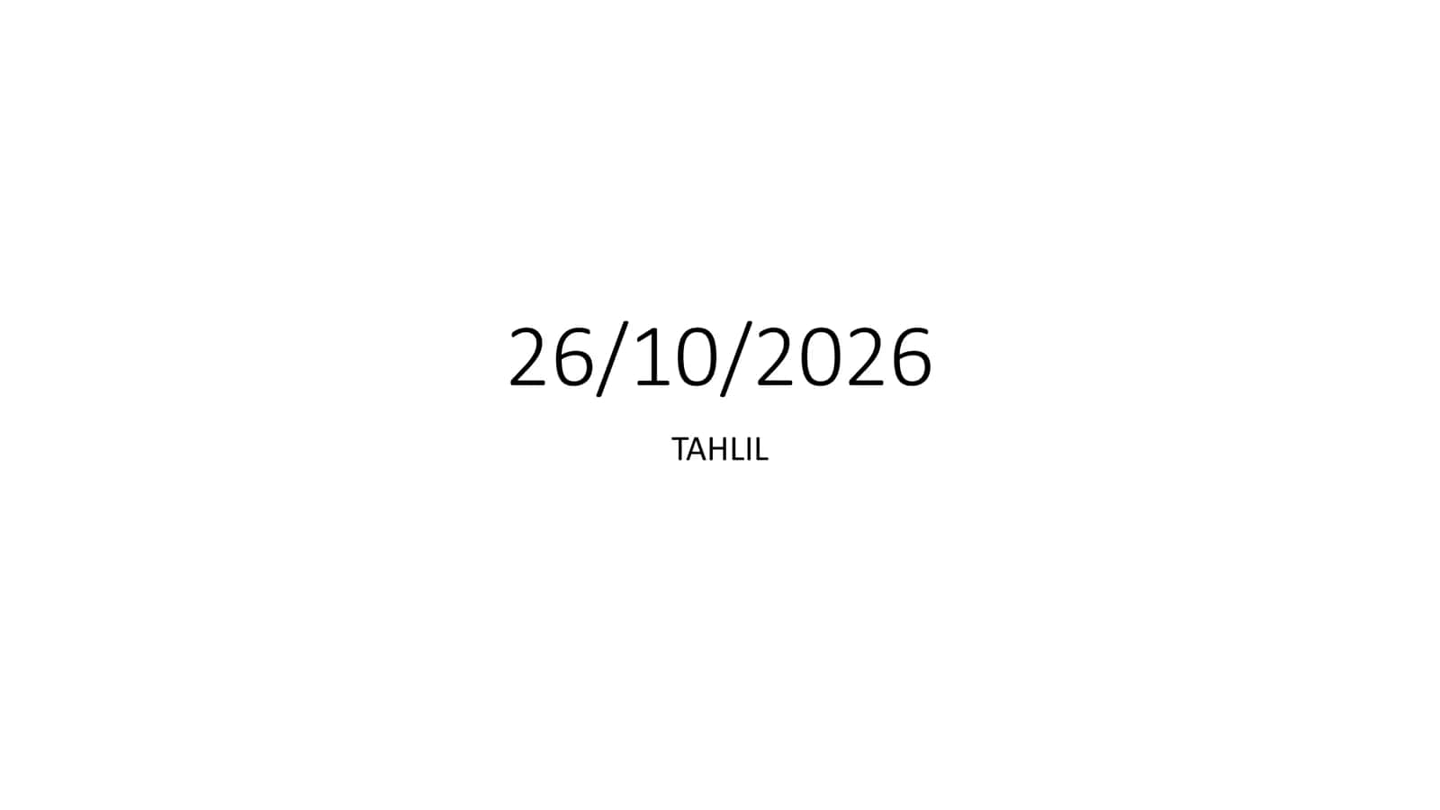 [TAHLIL] 1