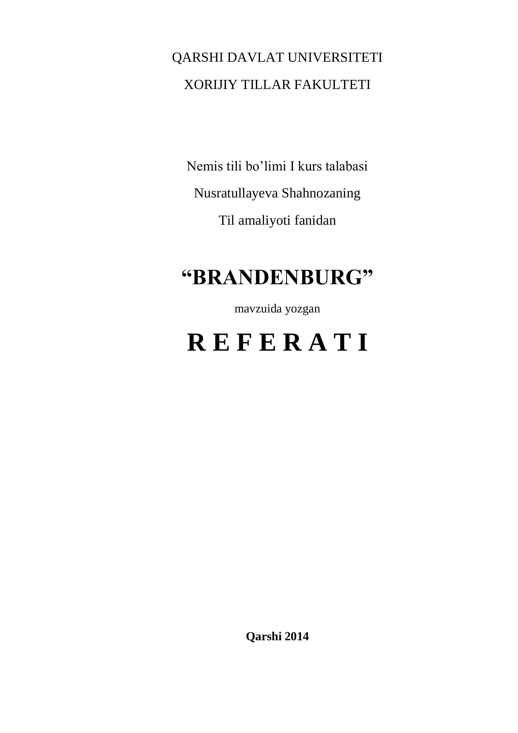 BRANDENBURG 1