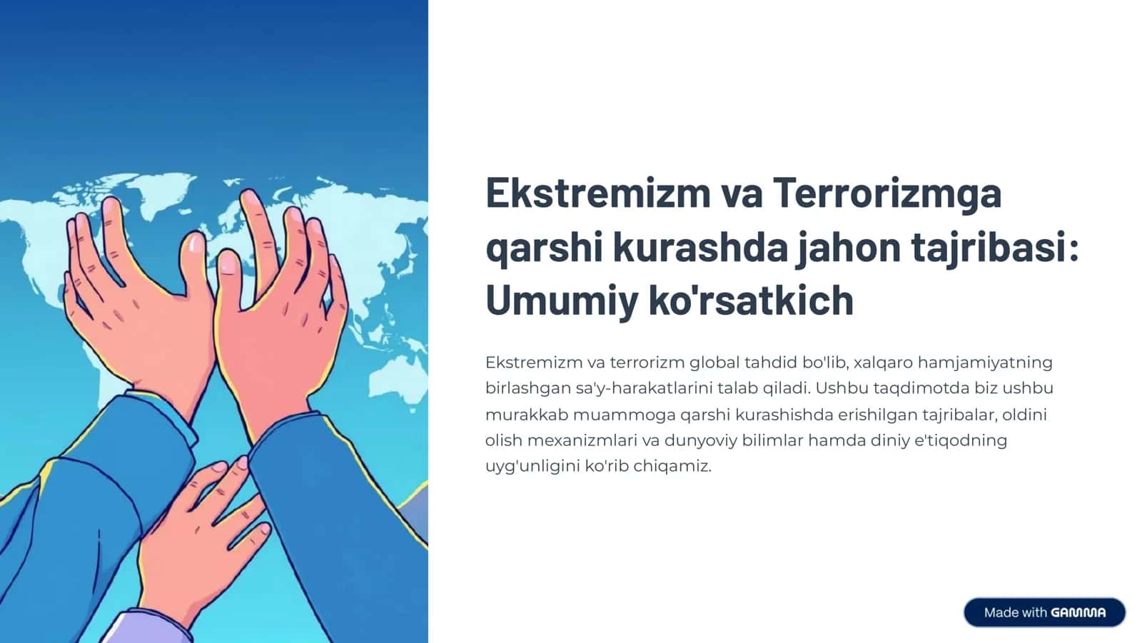 Ekstremizm va Terrorizmga qarshi kurashda jahon tajribasi 1