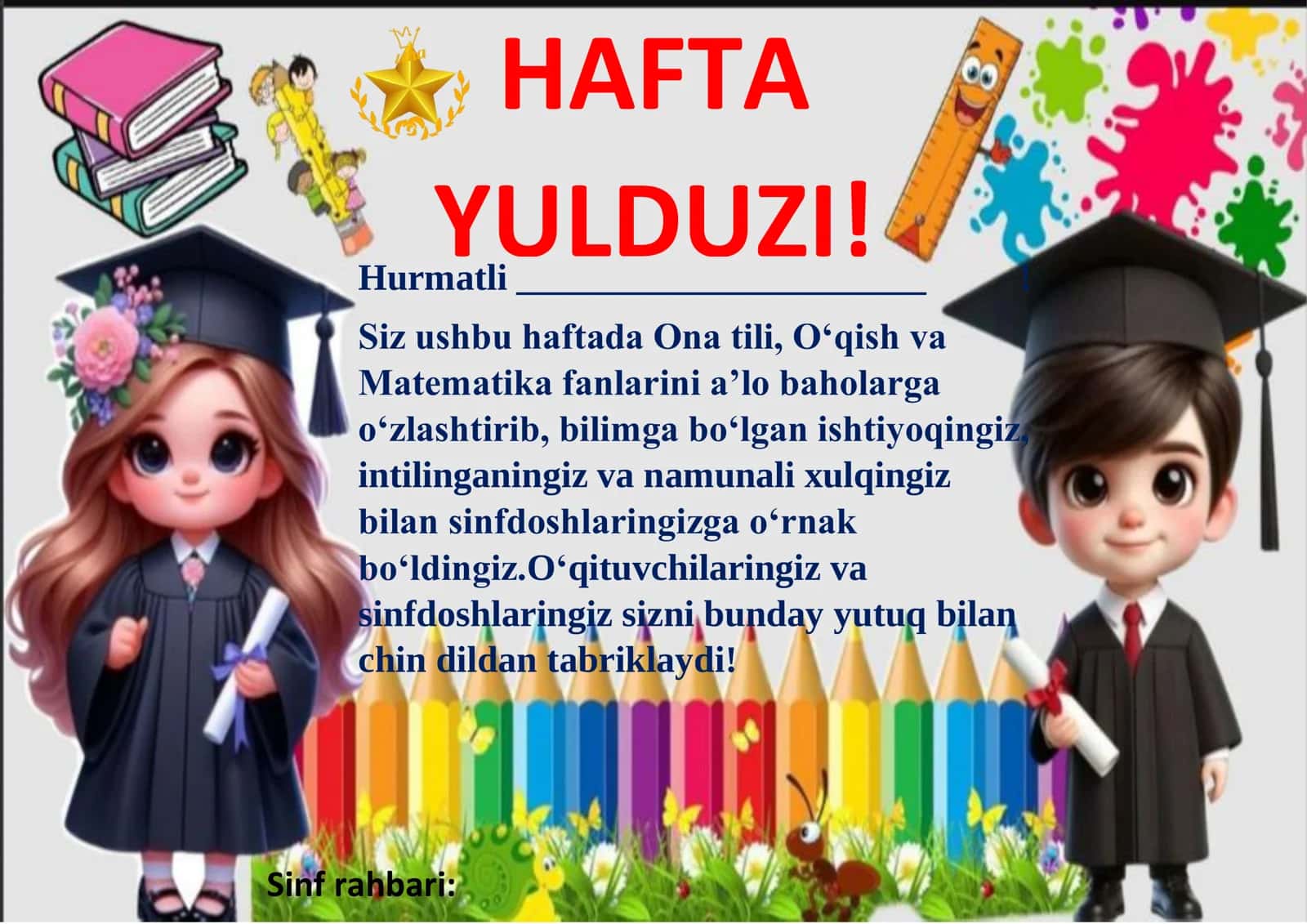 HAFTA YULDUZI 1