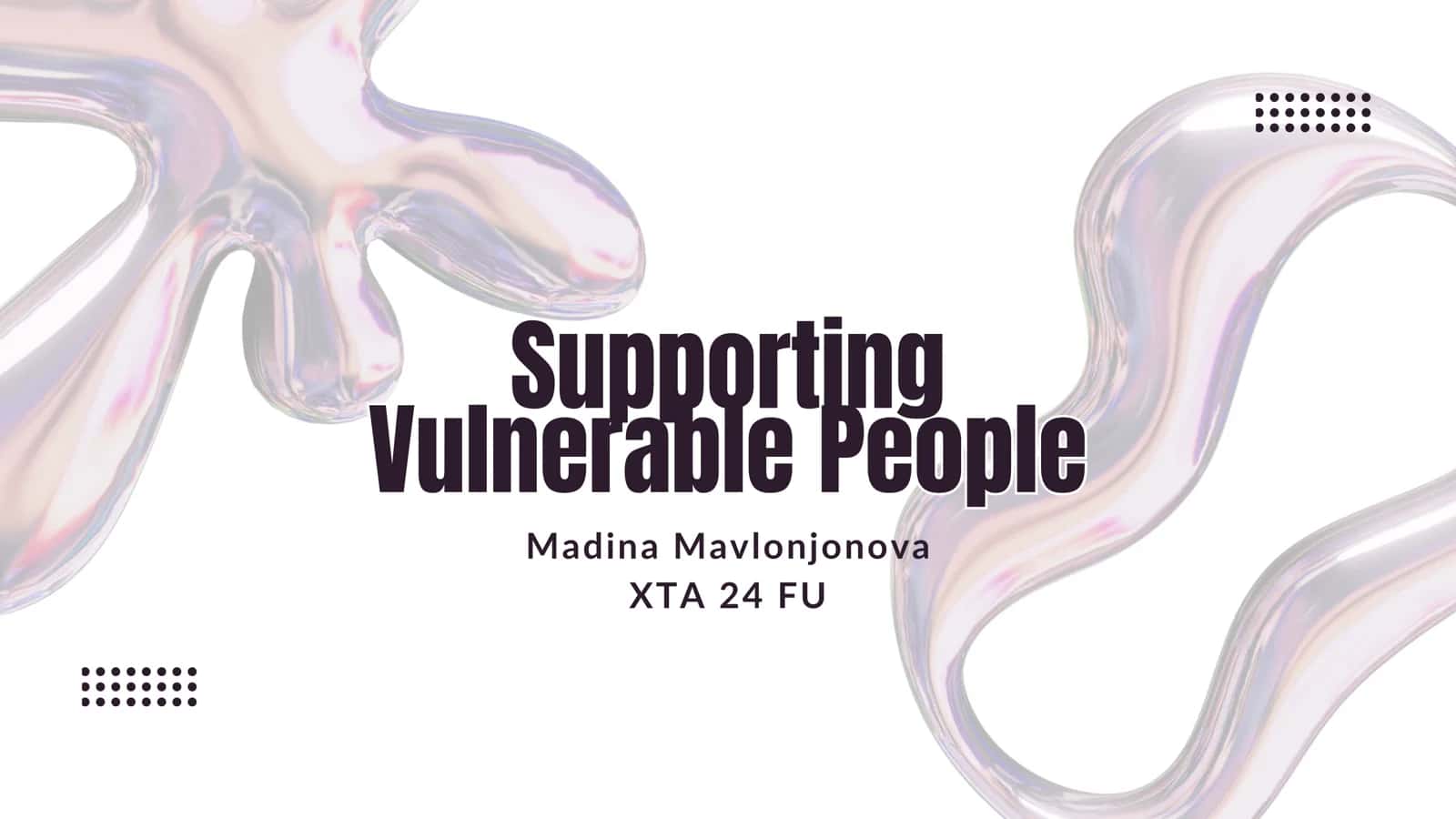 Supporting Vulnerable People 1