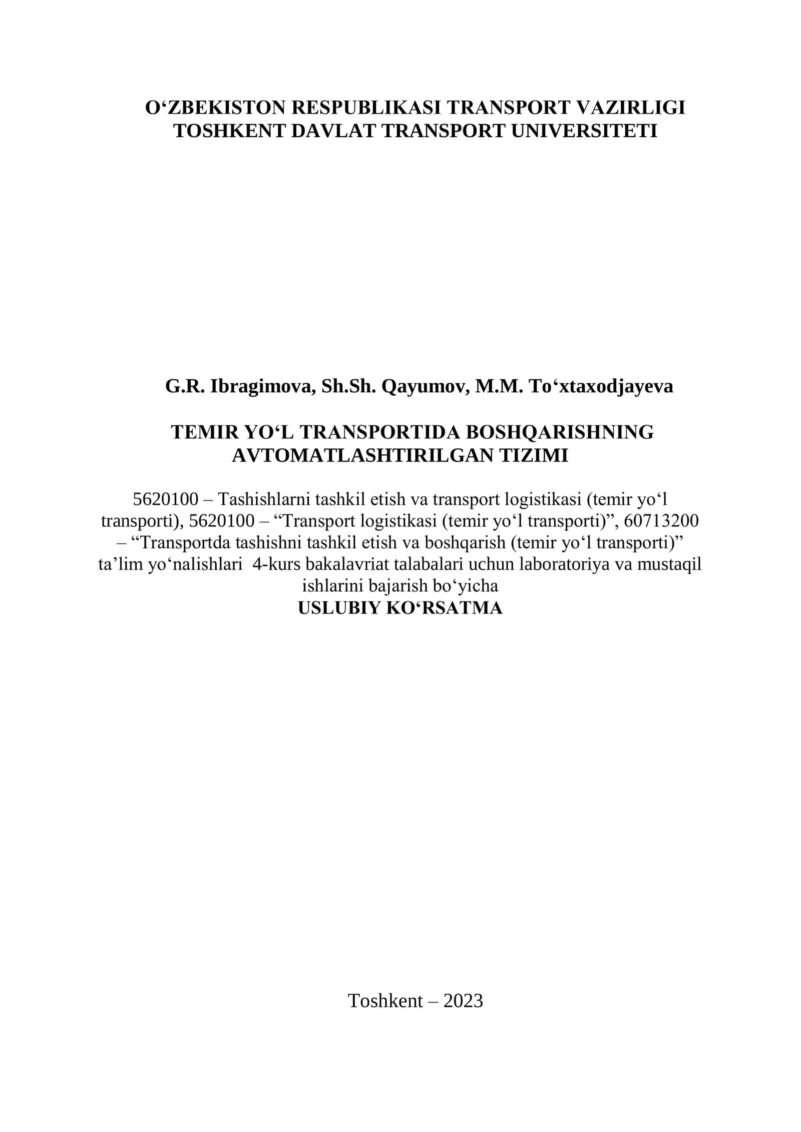 Boshqarishning Avtomatlashtirilgan Tizimi 1