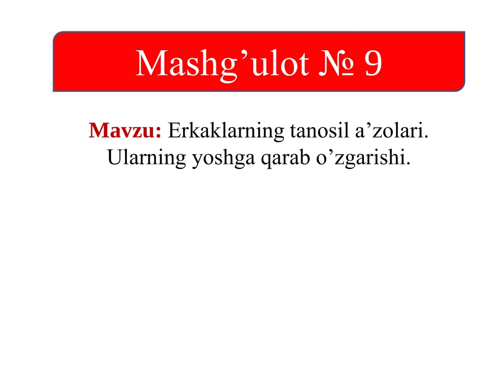 Erkaklarning tanosil a’zolari 1