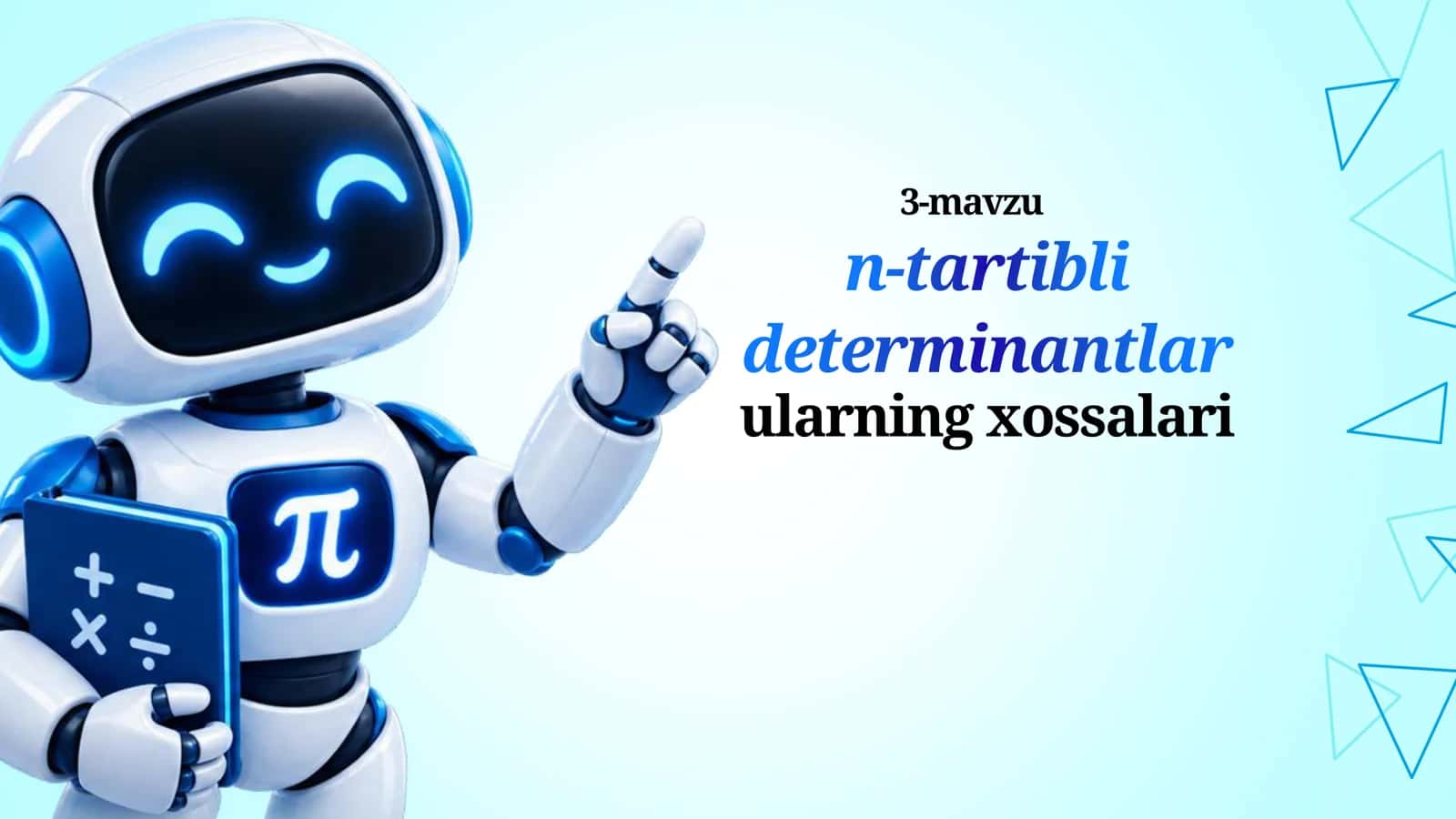 n-tartibli  determinantlar va ularning xossalari 1