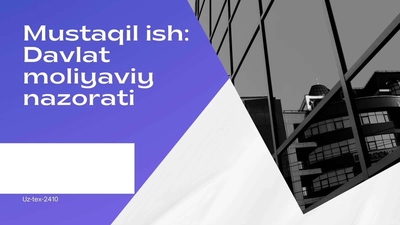 Davlat moliyaviy nazorati 1